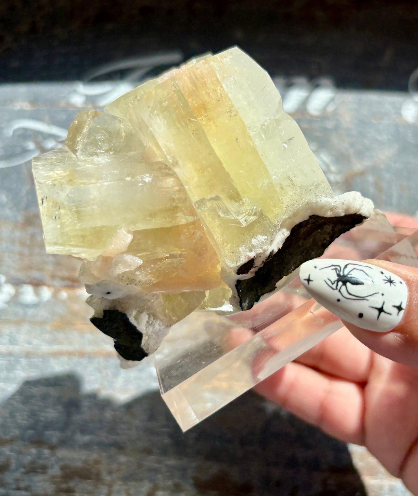 Gorgeous Yellow Apophyllite w. Stilbite Nashik, Maharashtra india *Collector Piece