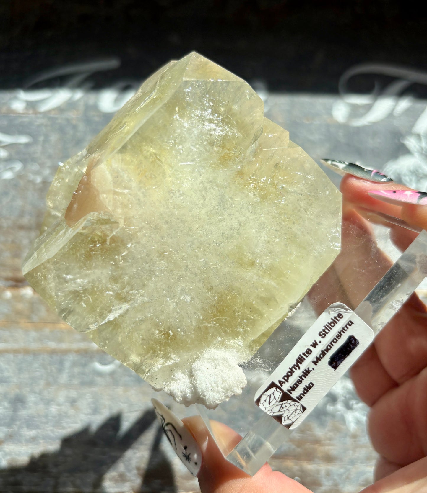 Gorgeous Yellow Apophyllite w. Stilbite Nashik, Maharashtra india *Collector Piece