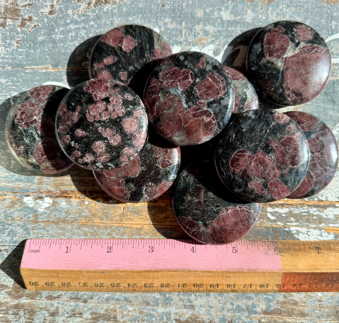 One (1) Astrophyllite with Garnet Medallion | Intuitively Chosen