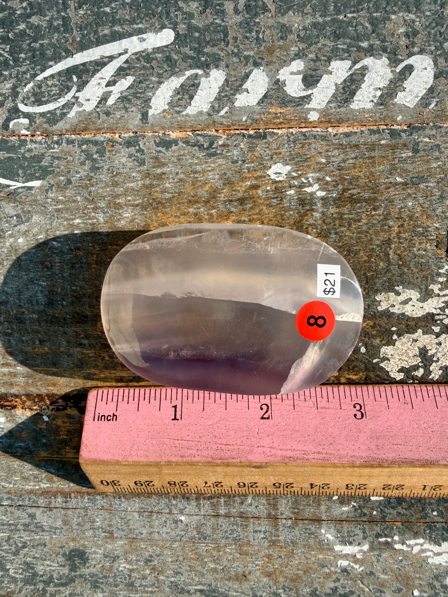 Gorgeous Yttrium Fluorite Palm Stone | Opt 8