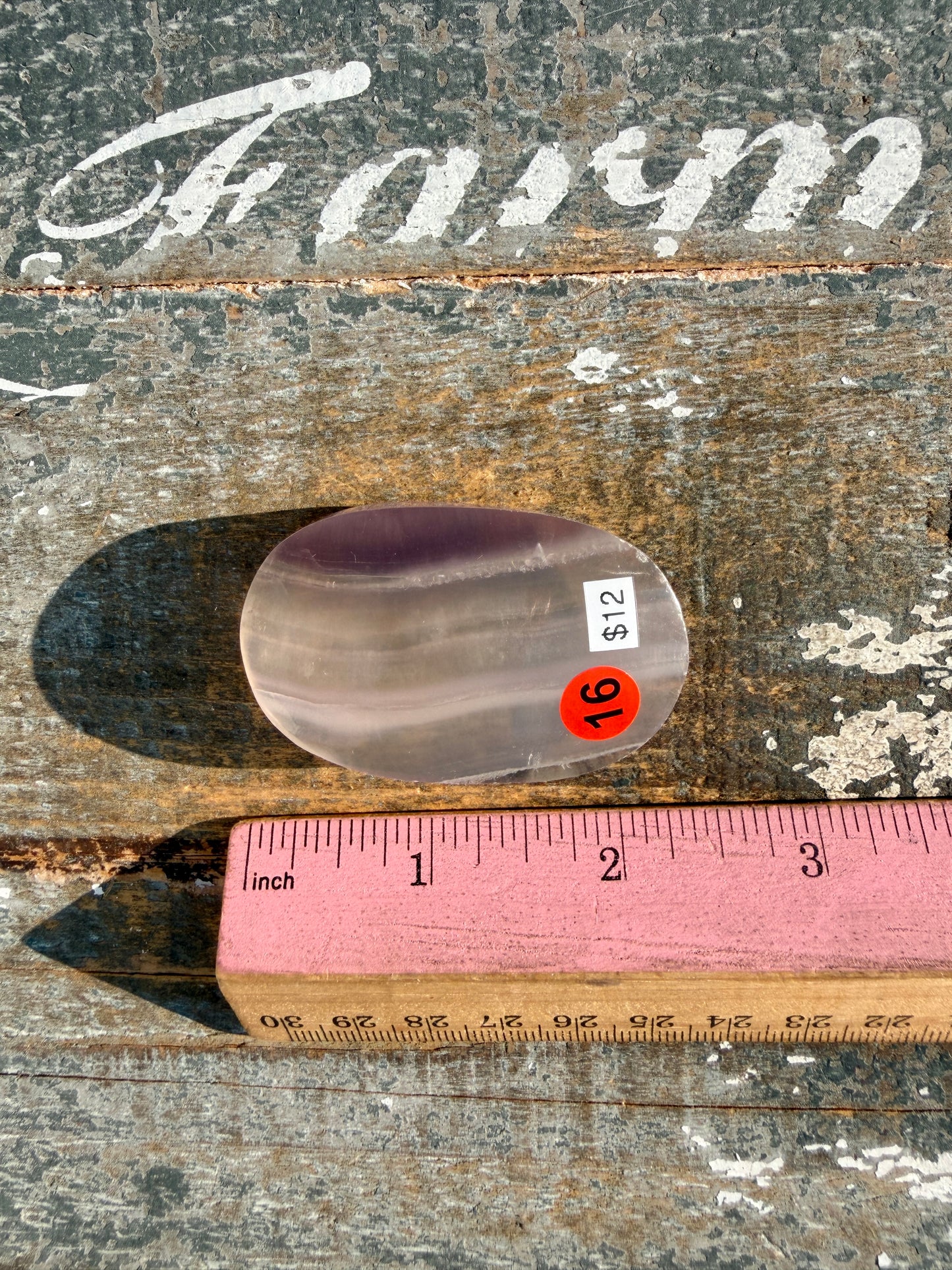 Gorgeous Yttrium Fluorite Palm Stone | Opt 16