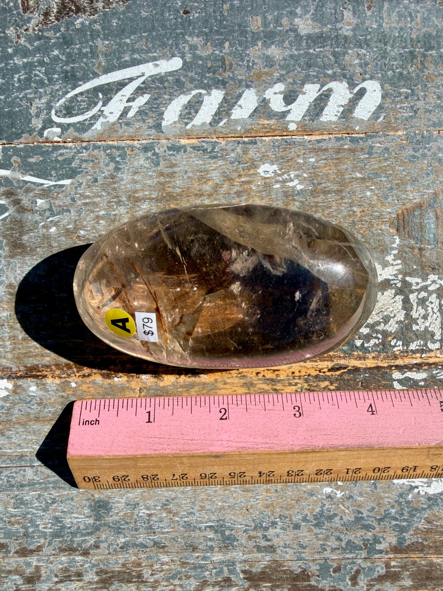 Gorgeous Smokey Quartz Palm Stone from Brazil | Opt A