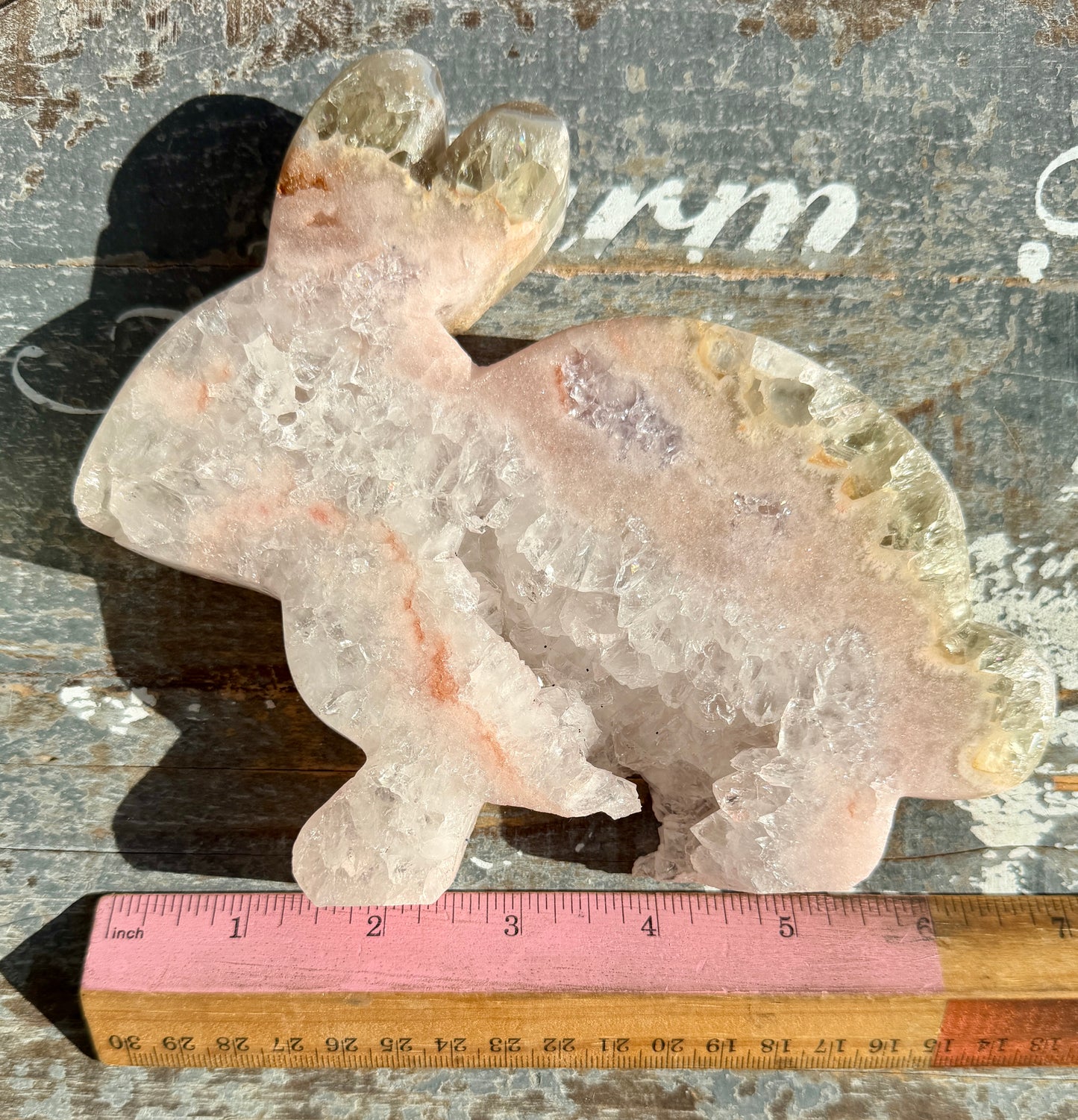 Adorable Pink Amethyst hand Carved Bunny | Opt B