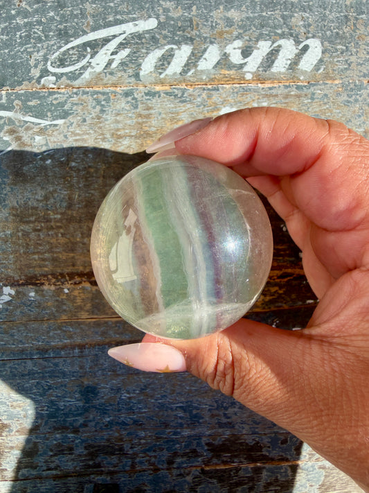 Gorgeous Candy Fluorite Sphere | Opt B