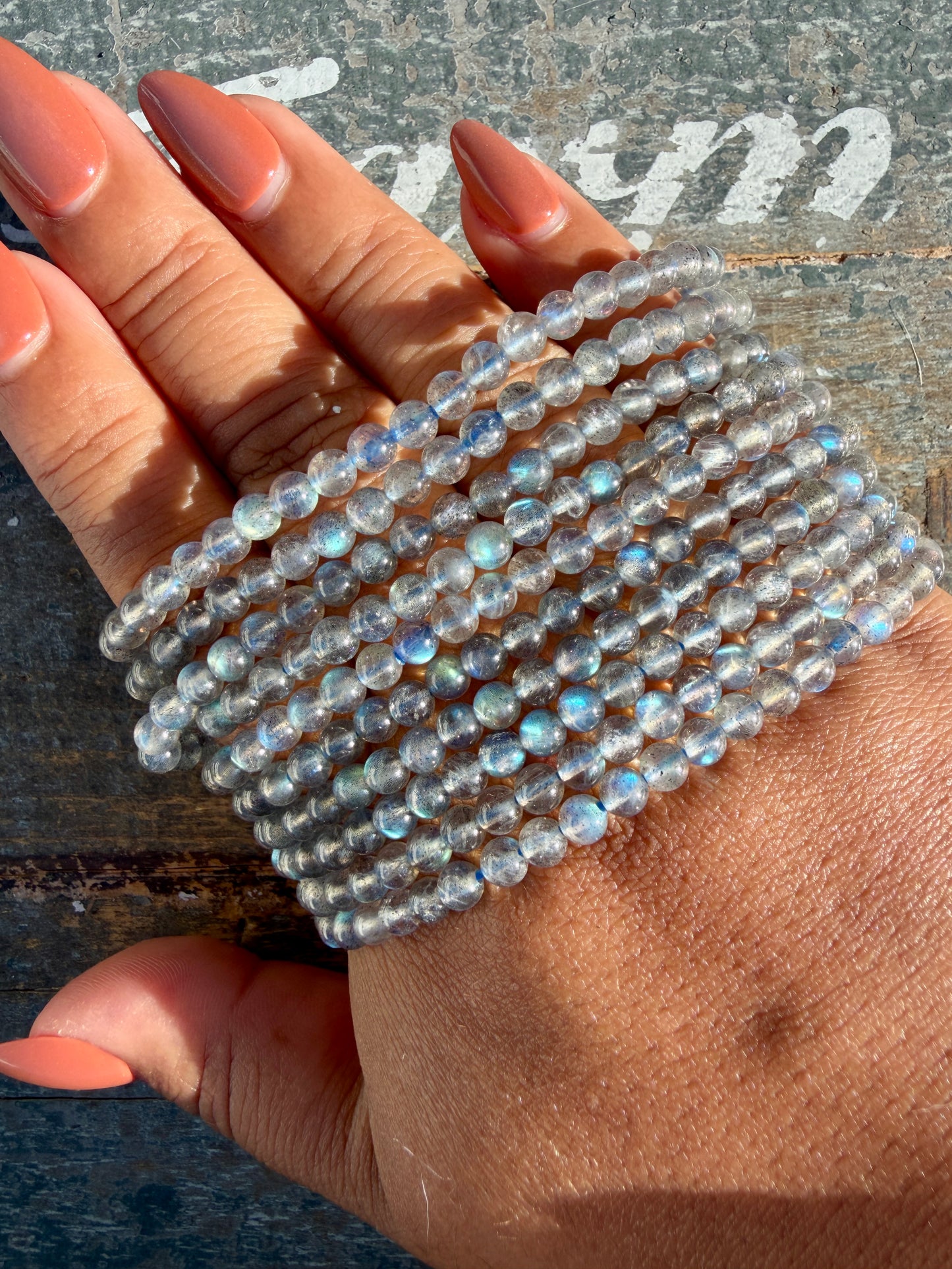 One (1) Labradorite Bracelet | 4mm | Wrist Size: 6.75"