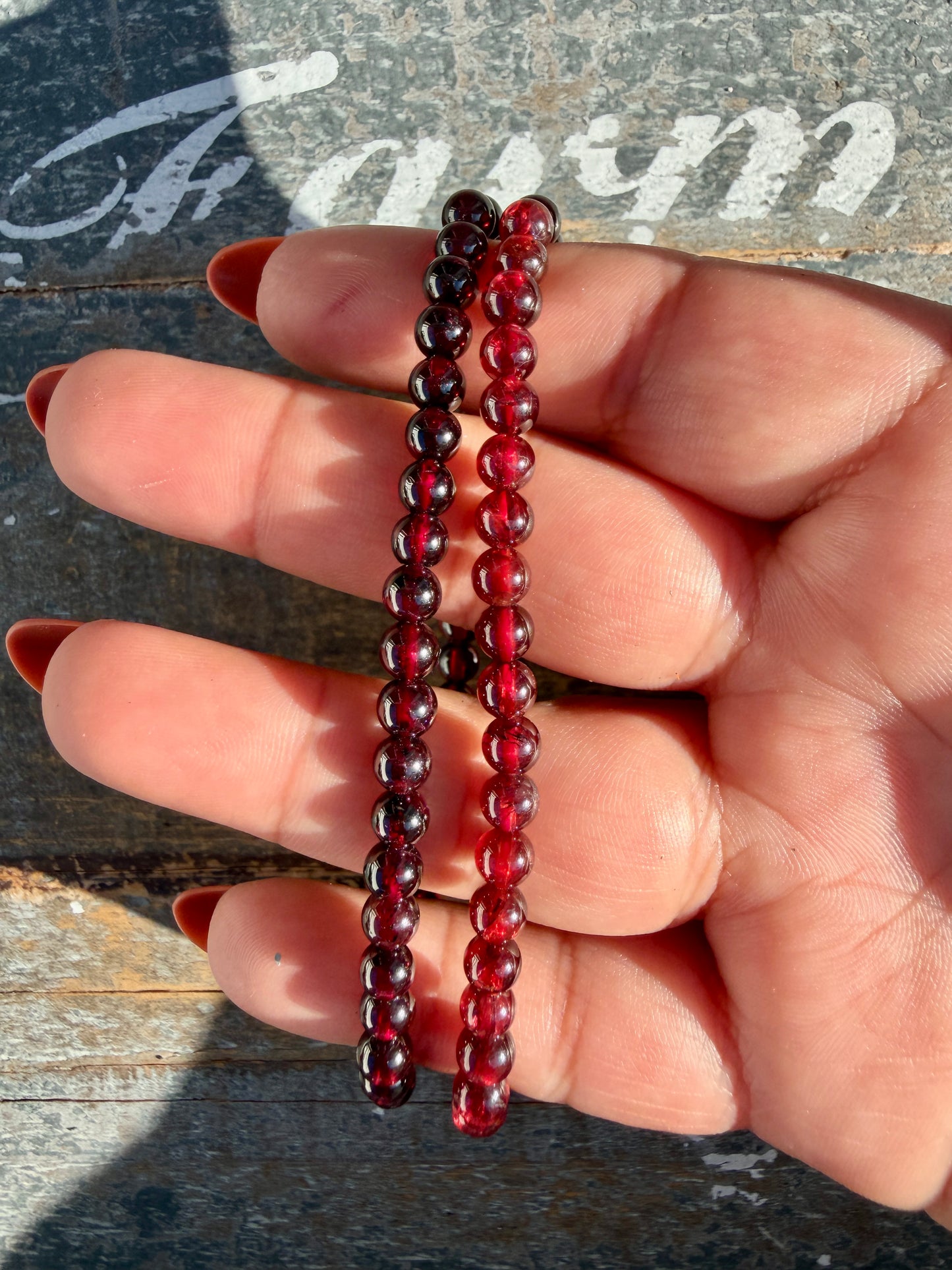 One (1) Garnet Bracelet | 4mm | Wrist Size: 6.75-7"