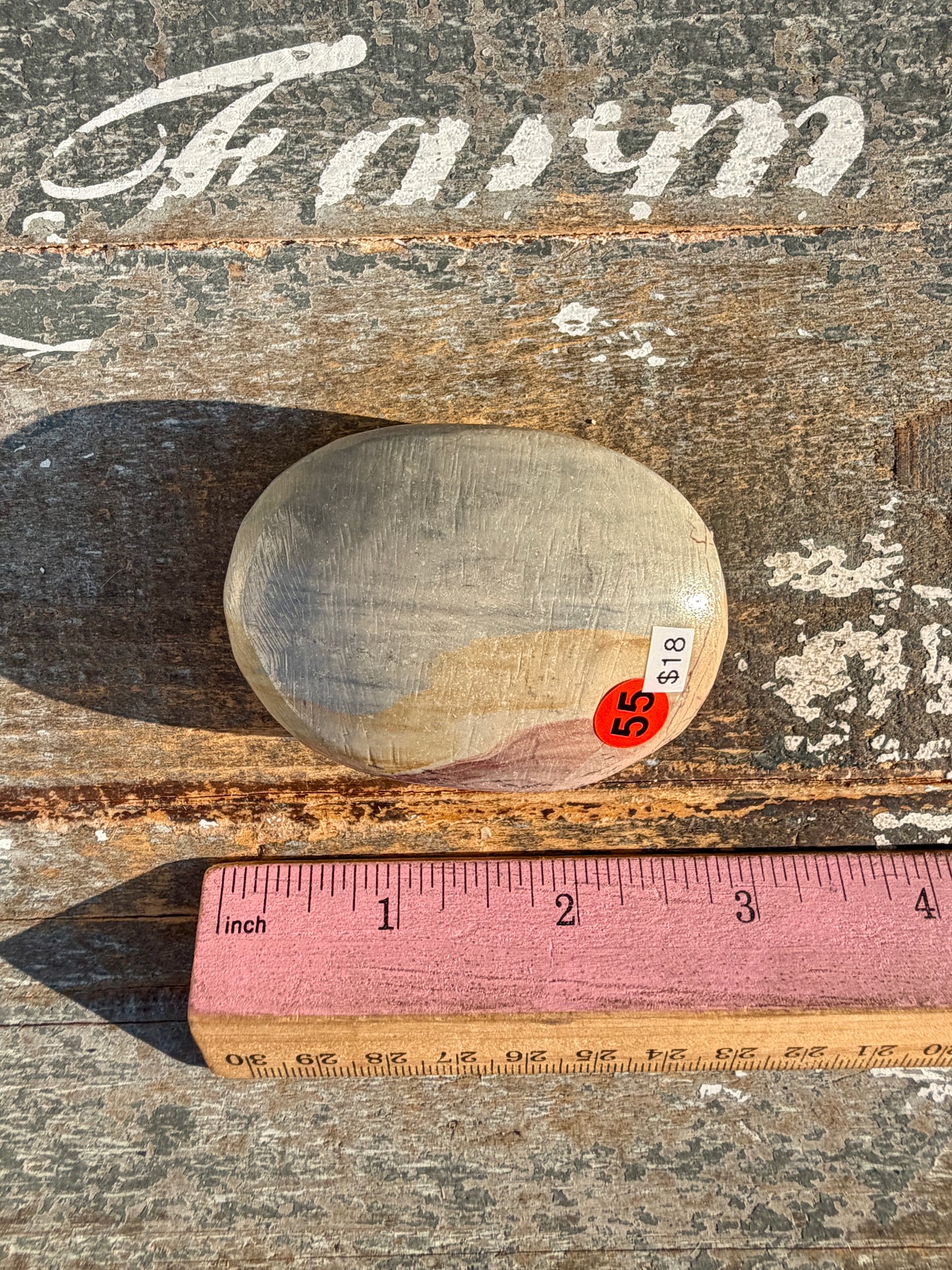 Slightly Imperfect Picture Jasper Palm Stone | Opt 55