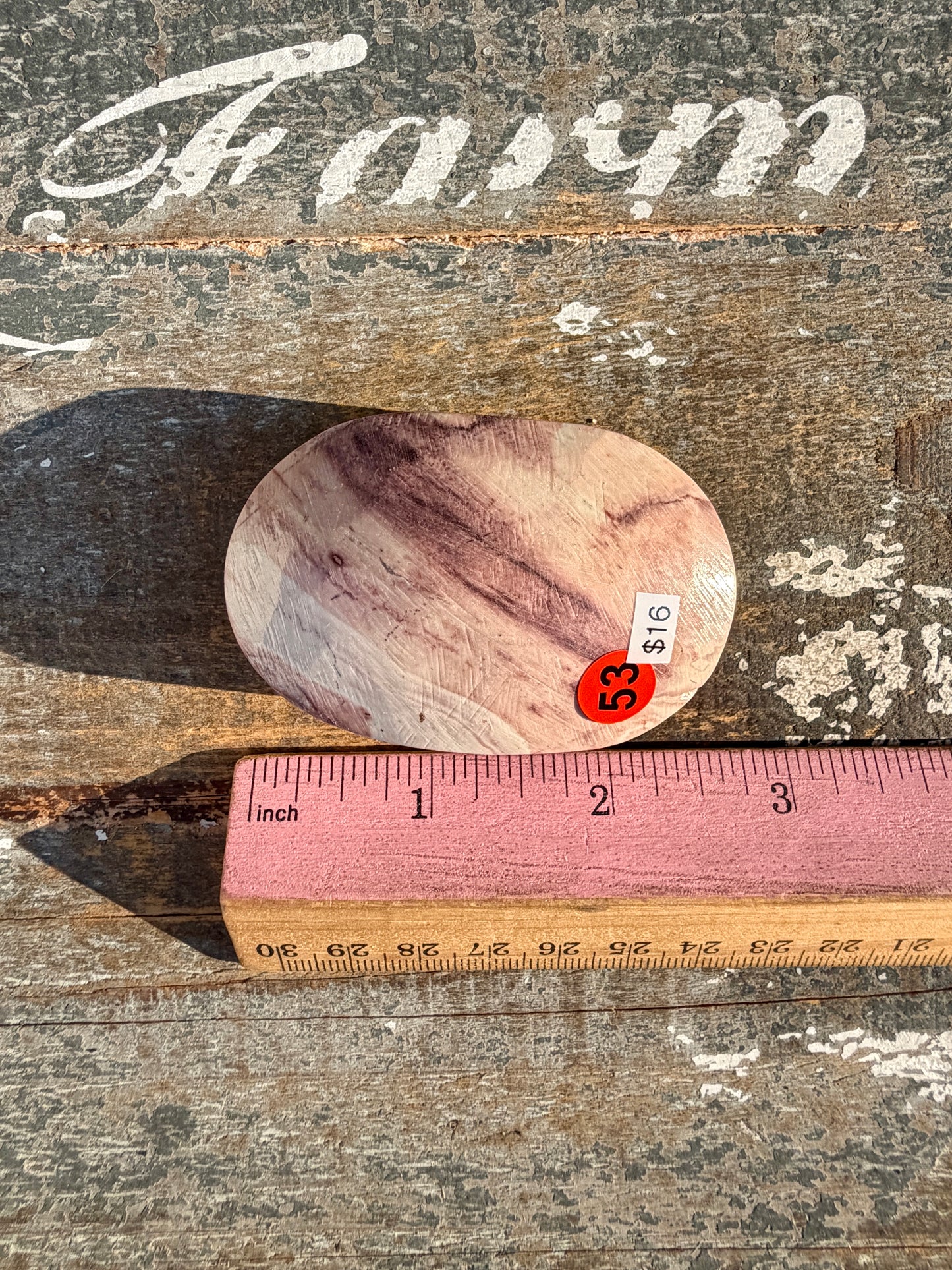 Slightly Imperfect Picture Jasper Palm Stone | Opt 53