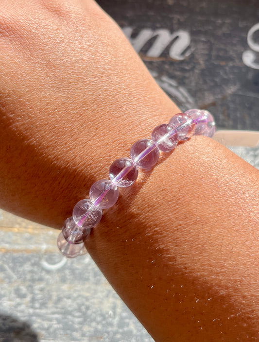 Gorgeous High Quality Collectors Lavender Moon Quartz Bracelet Sourced in Brazil Opt B | 9mm | 6.5" Wrist