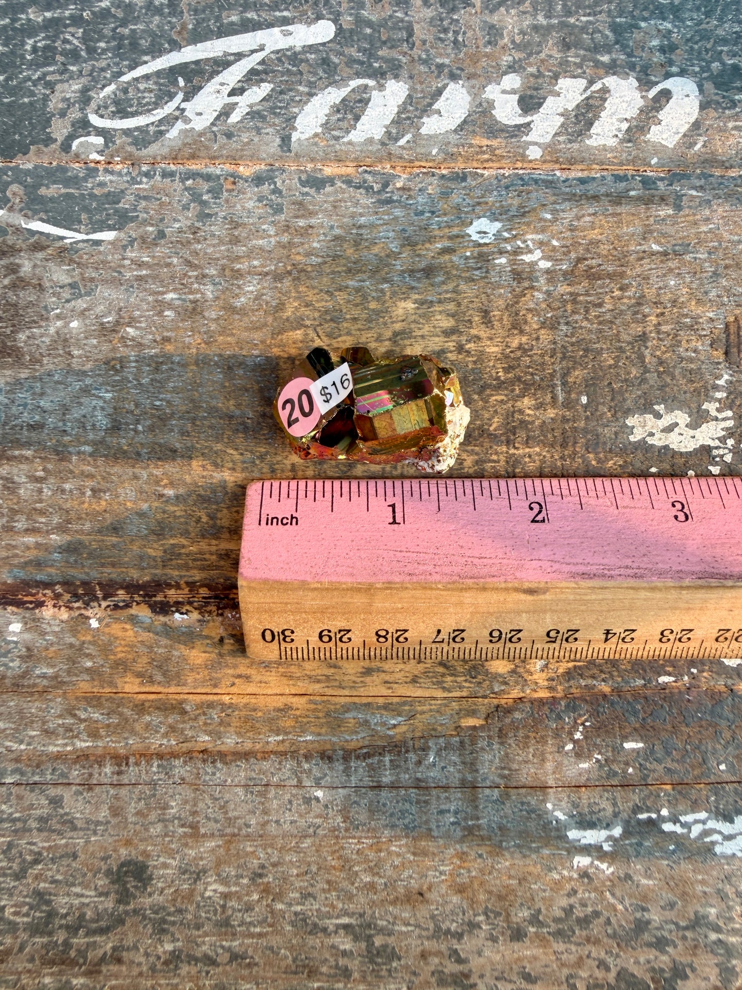 Gorgeous Cubic Pyrite with Natural Rainbow Iridescence from Indonesia | Opt 20