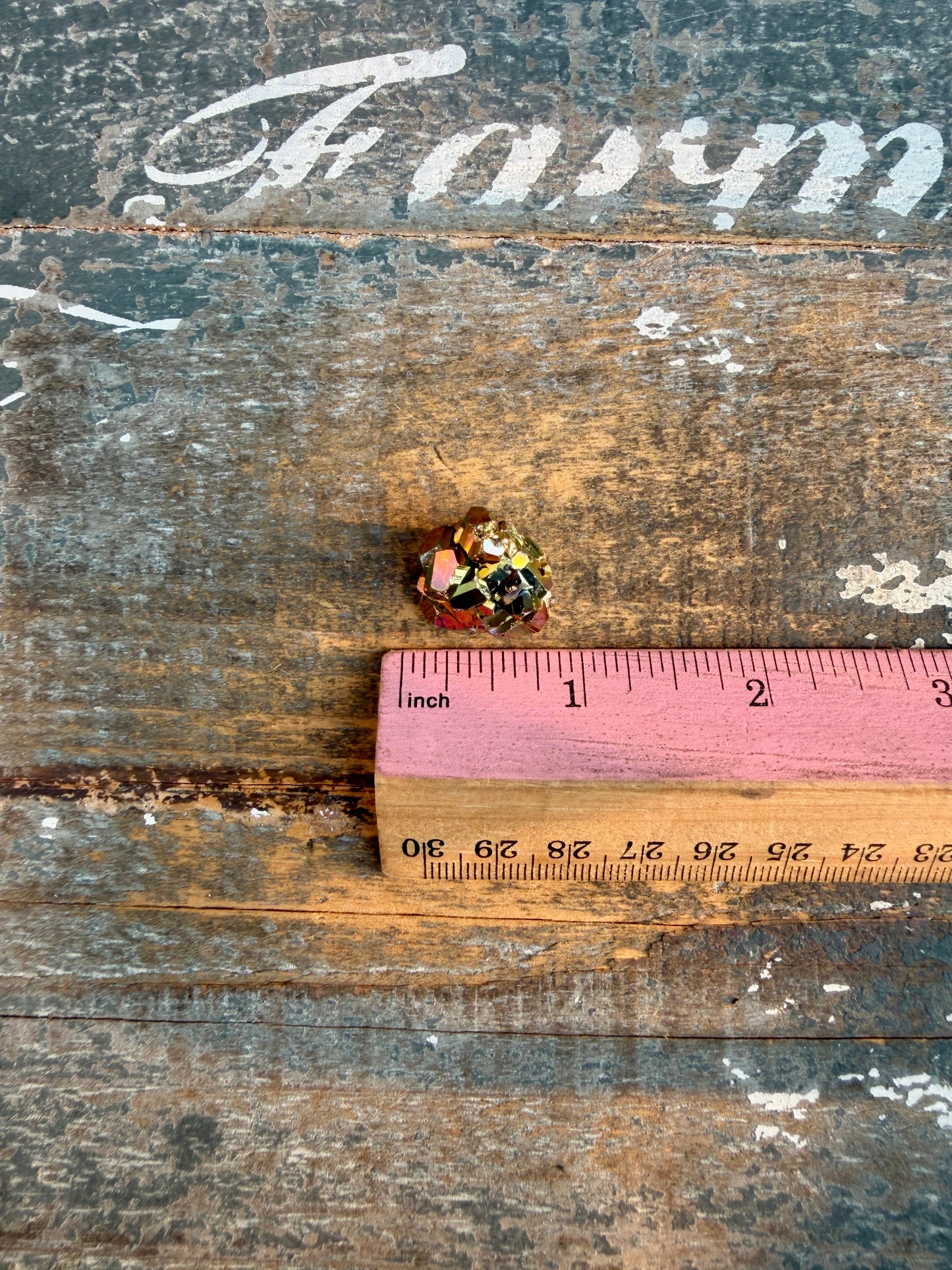 Gorgeous Cubic Pyrite with Natural Rainbow Iridescence from Indonesia | Opt 15