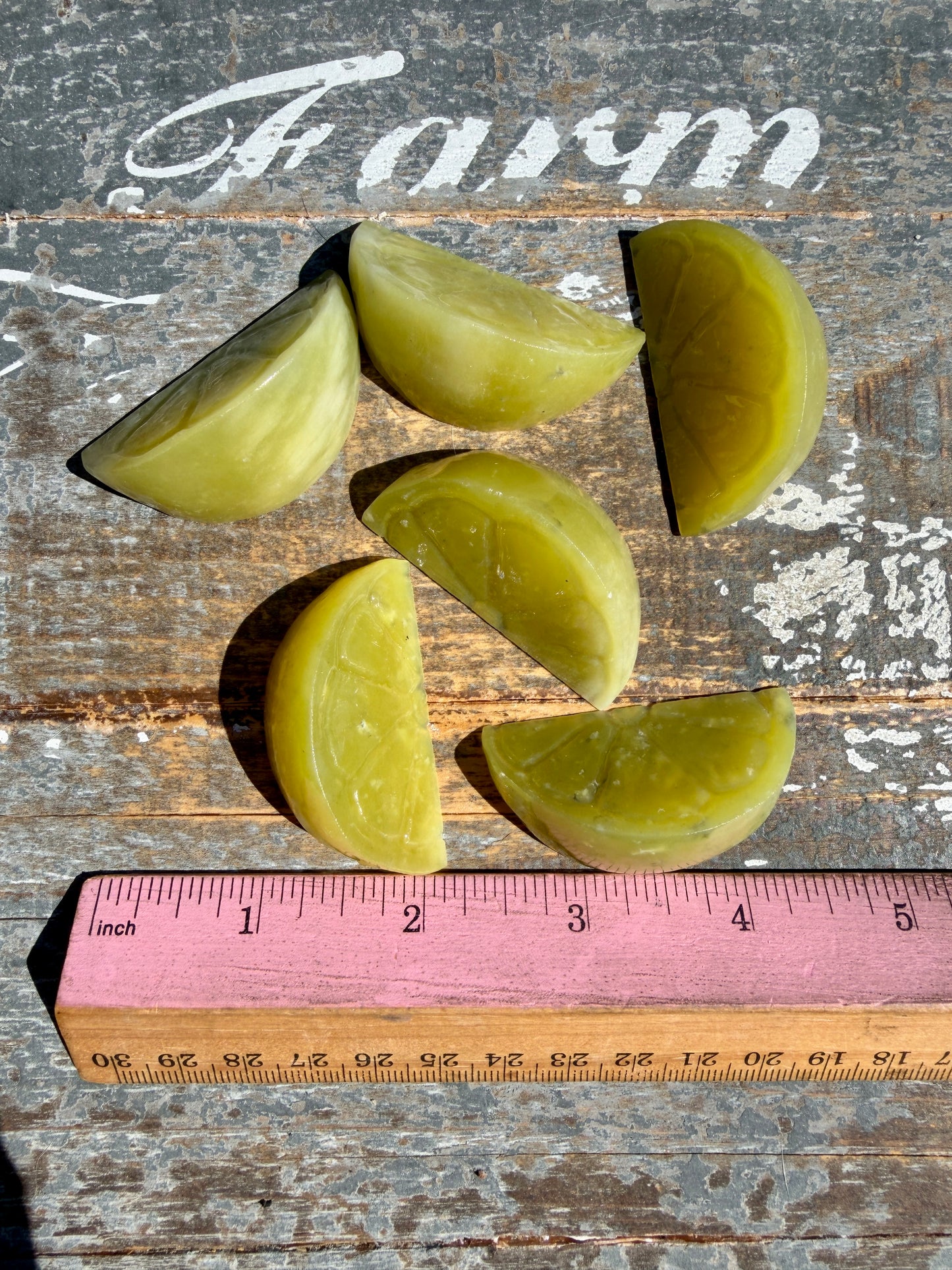 One (1) Lime Serpentine Lime | Intuitively Chosen