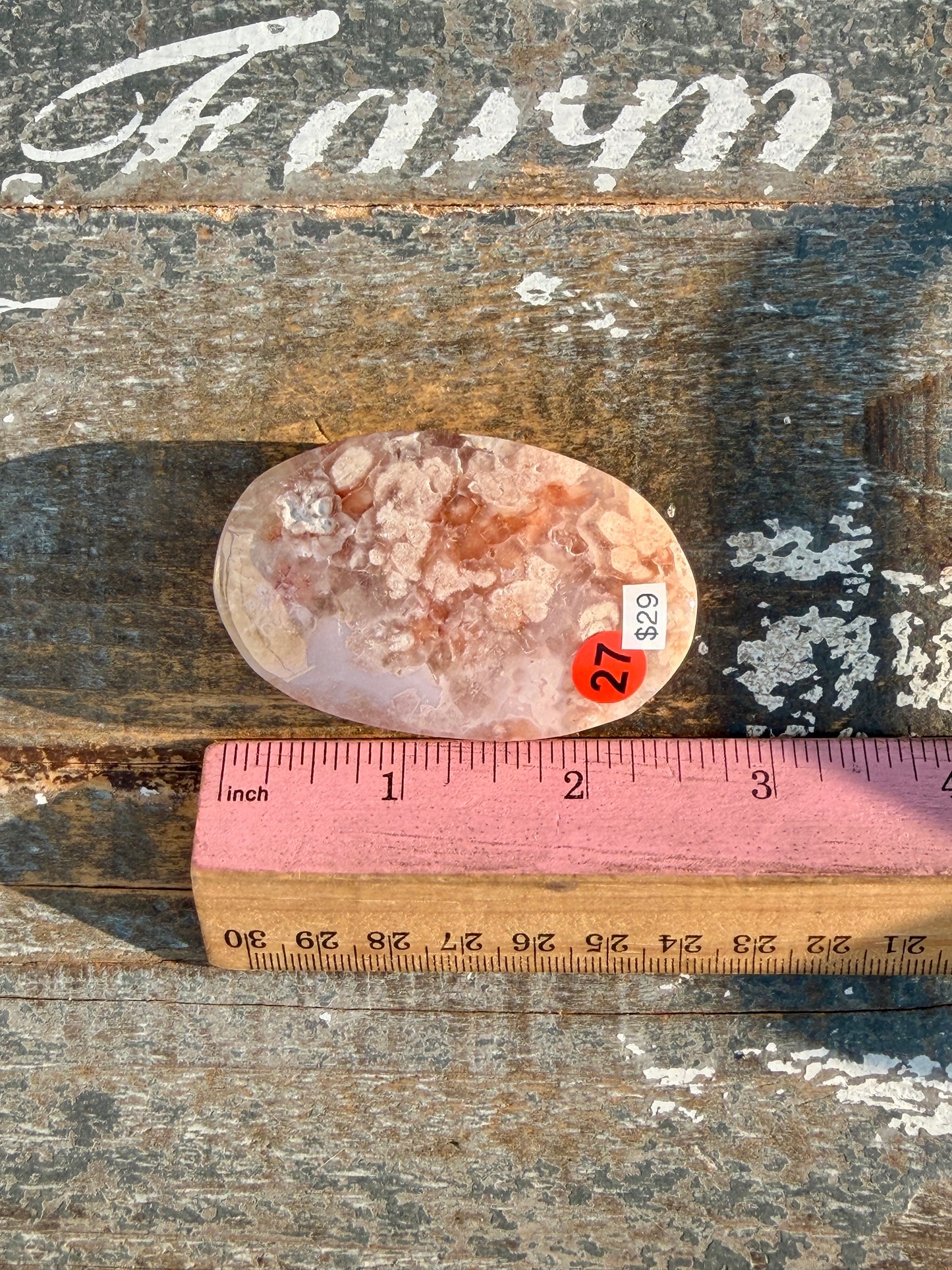 Gorgeous Flower Agate Palm Stone | Opt 27