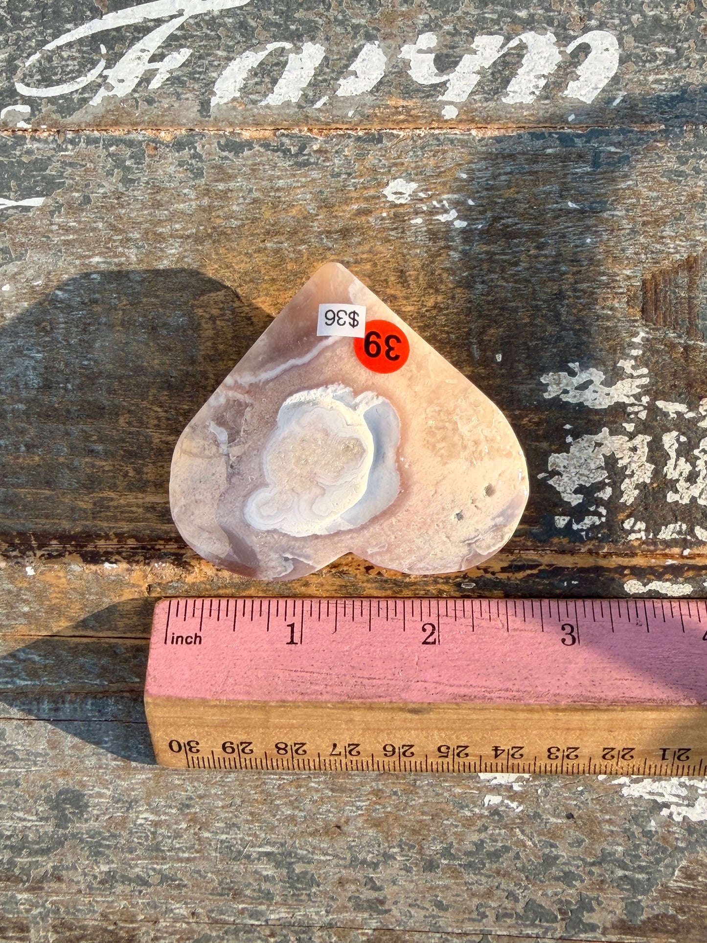 Gorgeous Flower Agate Heart | Opt 39