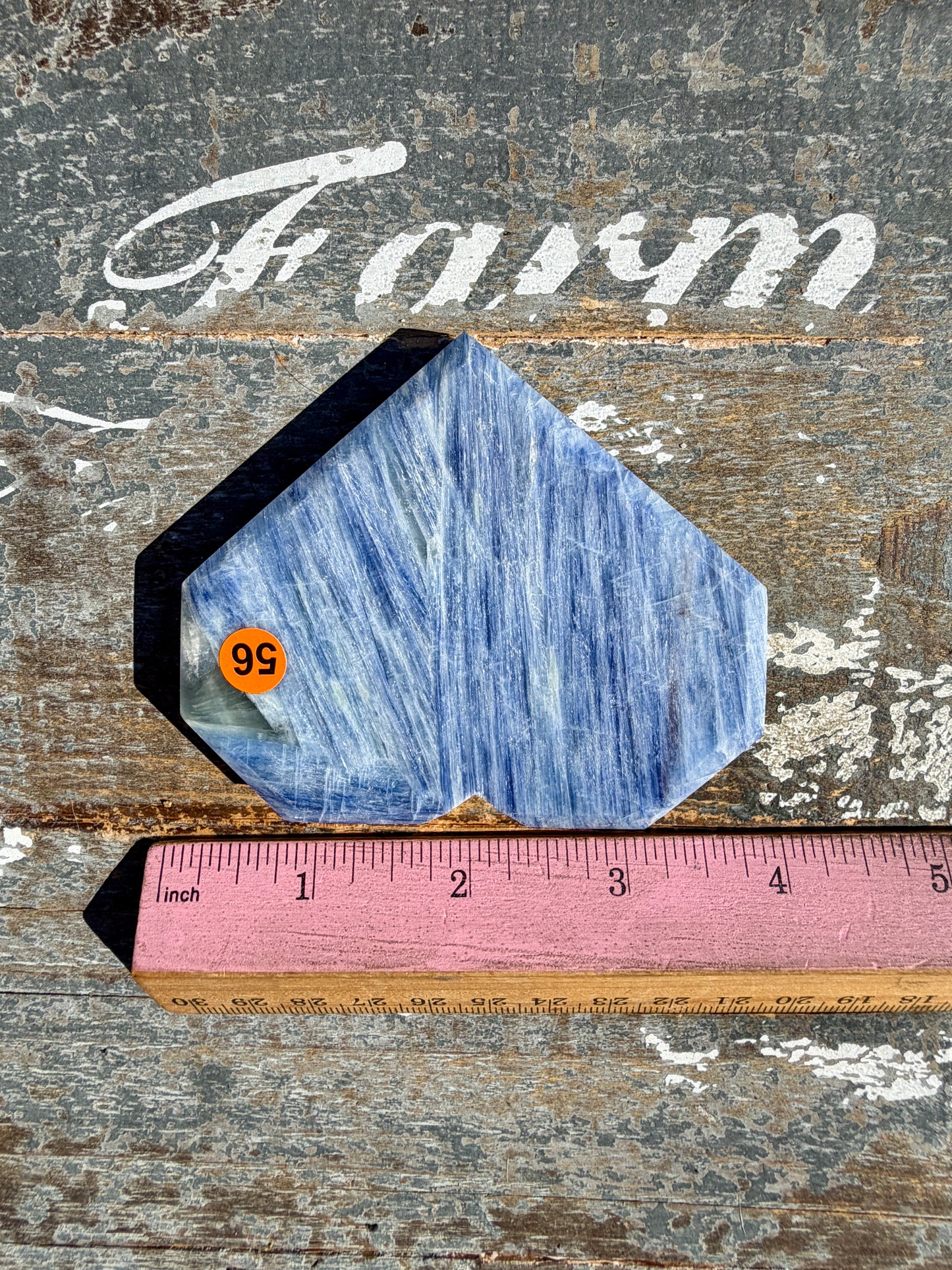Gorgeous Blue Kyanite Faceted Flat Heart | Opt 56