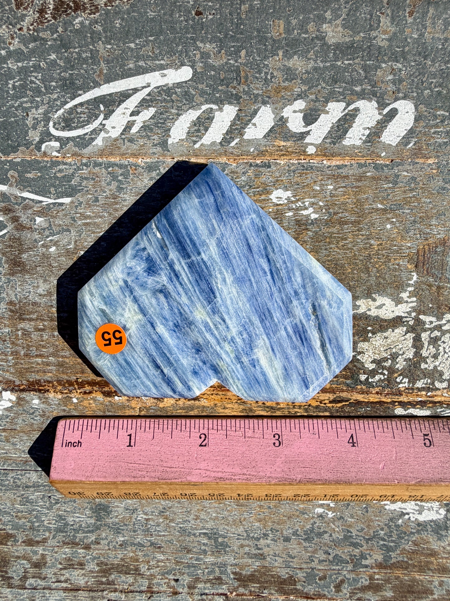 Gorgeous Blue Kyanite Faceted Flat Heart | Opt 55