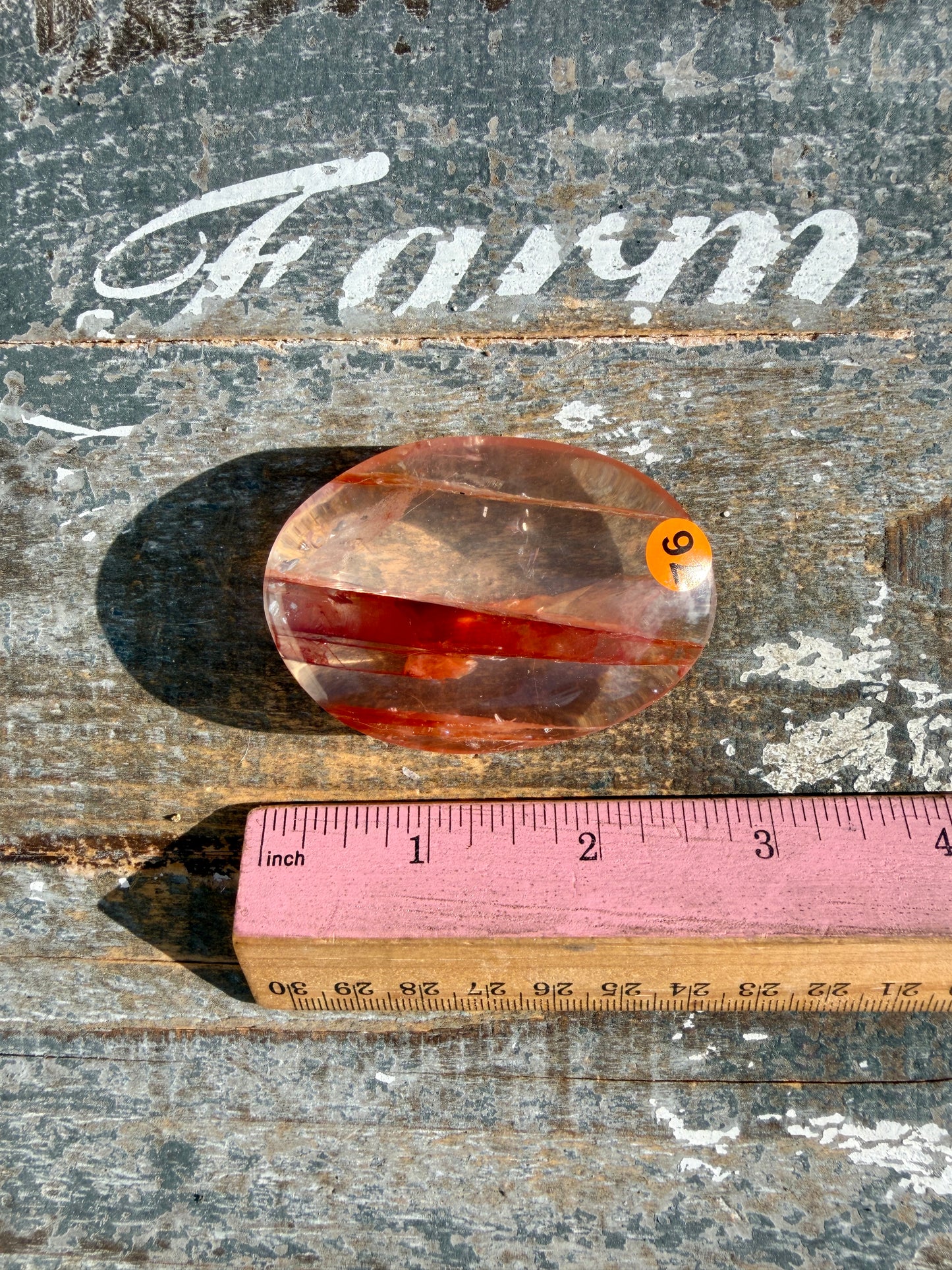 Gorgeous High Quality Fire Quartz Palm Stone | Opt 76