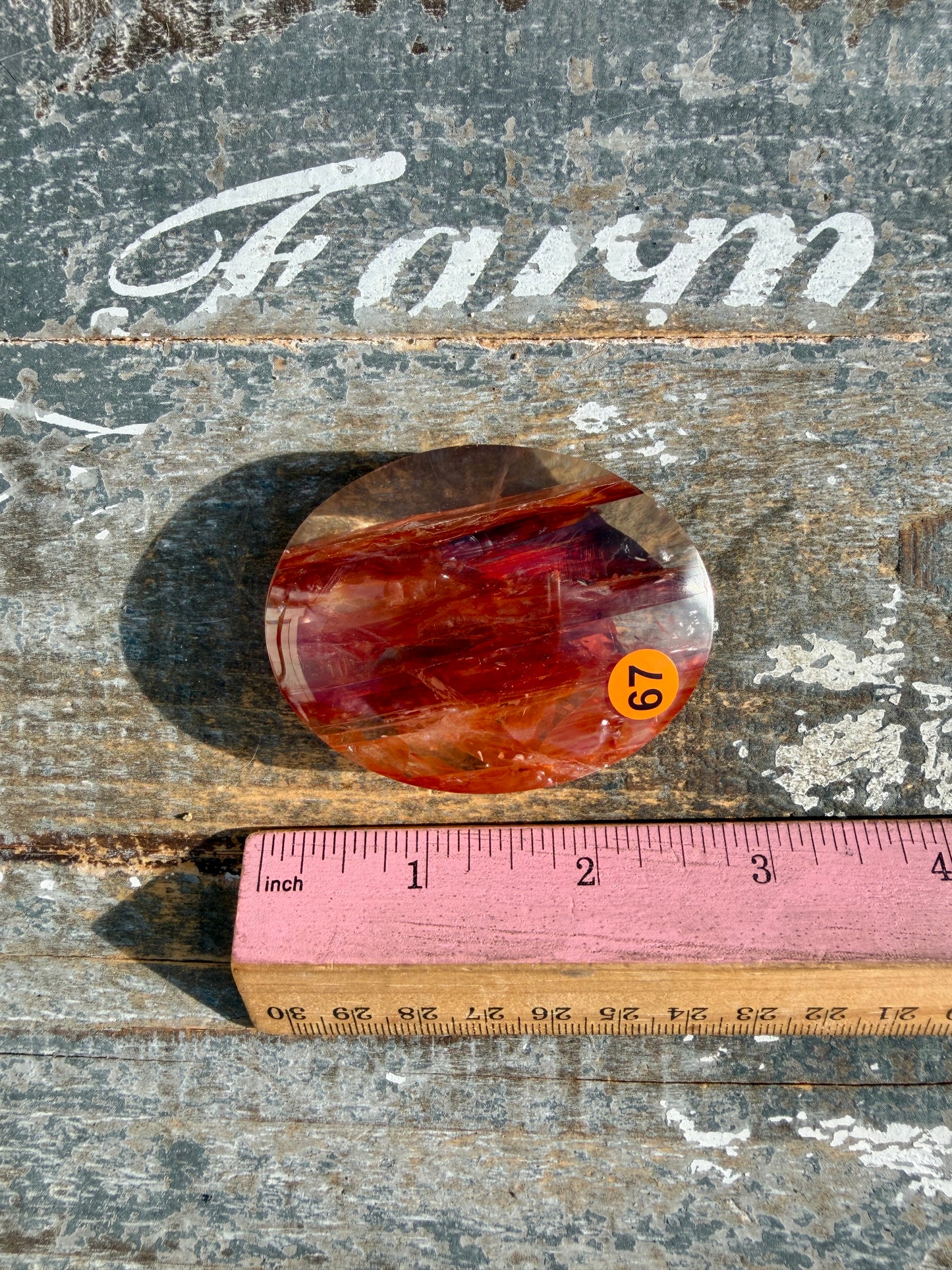 Gorgeous High Quality Fire Quartz Palm Stone | Opt 67