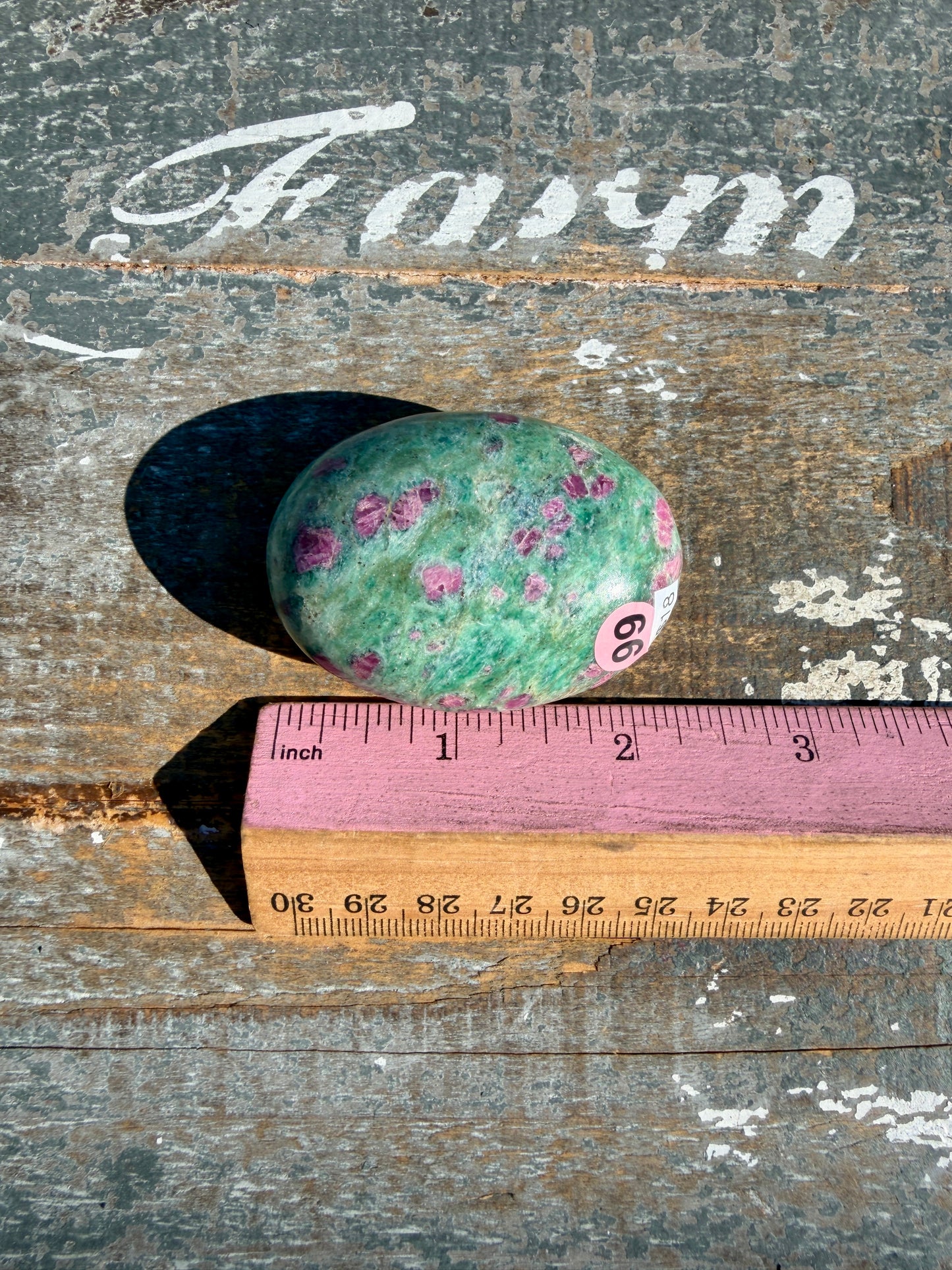 Gorgeous Ruby in Fuchsite Palm Stone | India | Opt 99