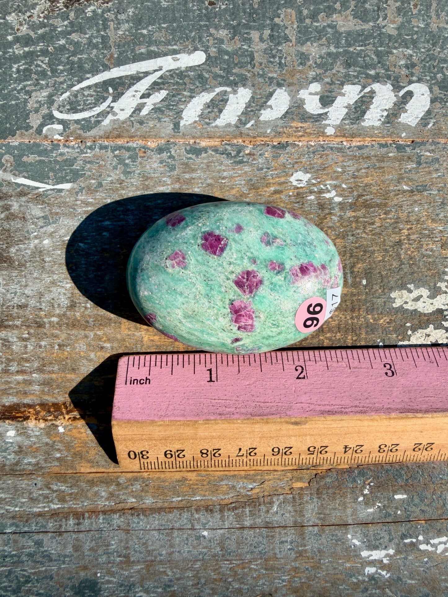 Gorgeous Ruby in Fuchsite Palm Stone | India | Opt 96