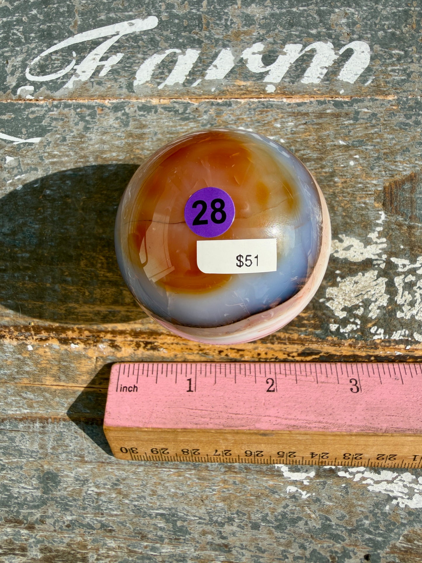 Gorgeous Carnelian/Orca Agate Sphere | Opt 28
