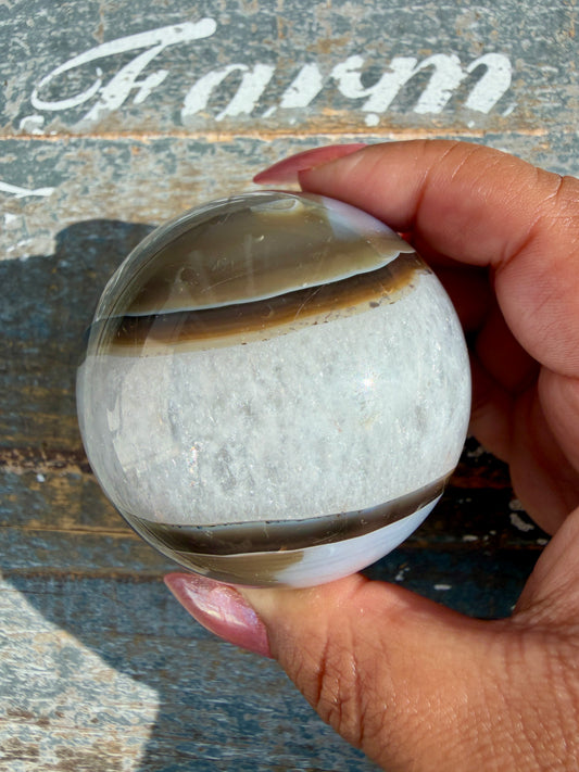 Gorgeous Carnelian/Orca Agate Sphere | Opt 3