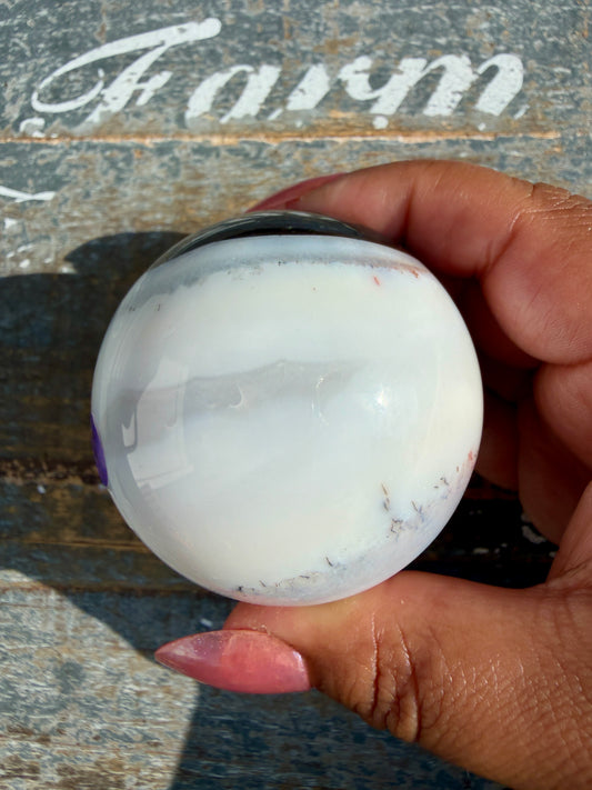 Gorgeous Carnelian/Orca Agate Sphere | Opt 7