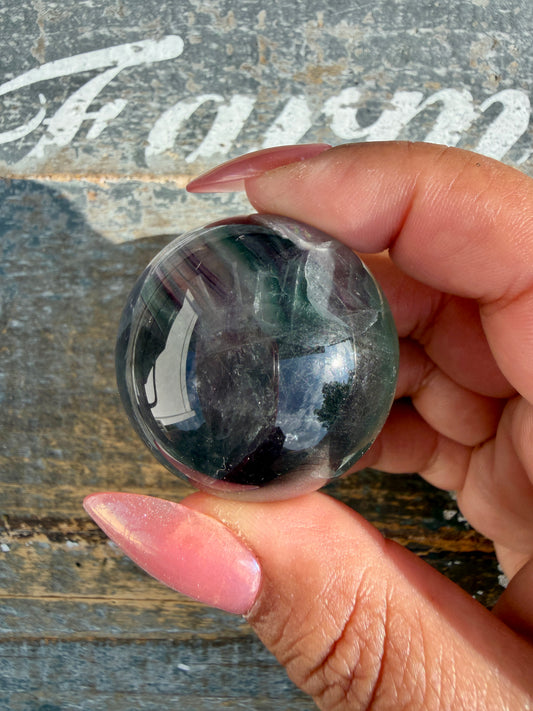 Gorgeous Rainbow Fluorite Small Sphere | Opt K