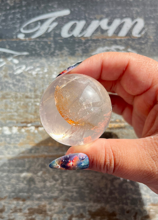 Gorgeous Girasol Pale Rose Quartz with Dendritic Inclusions from Brazil
