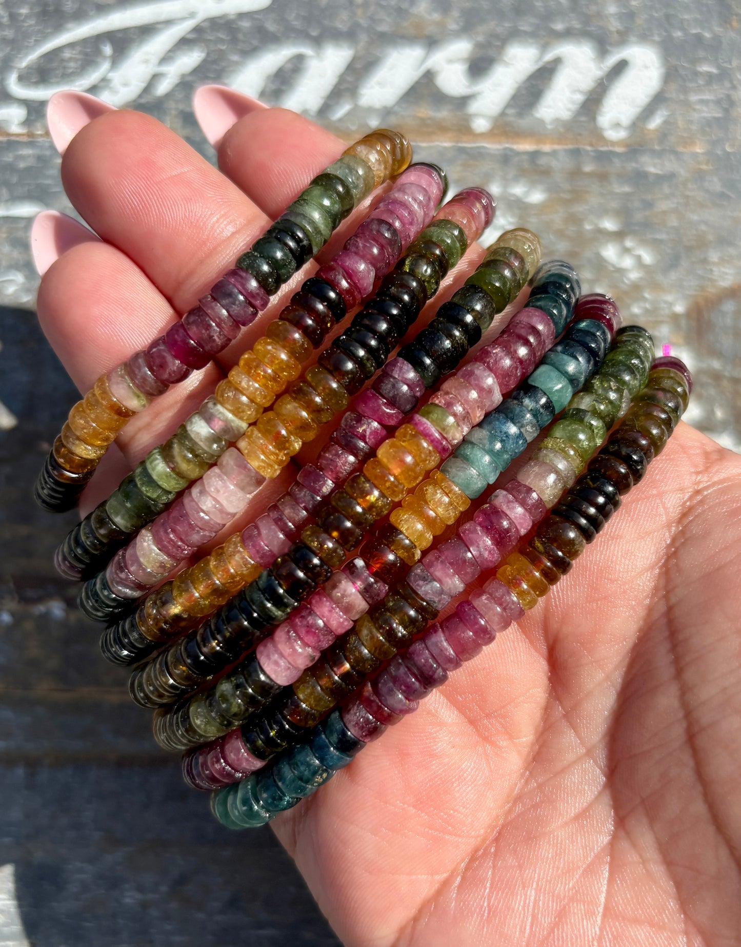 One (1) Watermelon Tourmaline Bracelet | Wrist Size 6.5" | 6mm