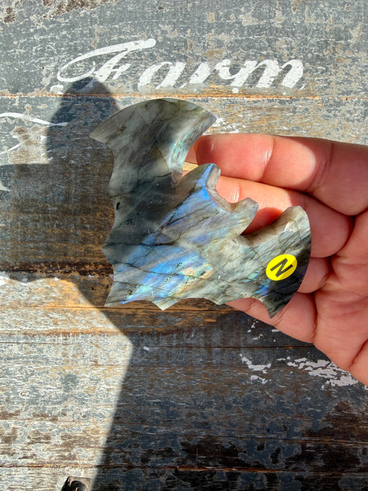 Flashy Labradorite Bat from Madagascar | Opt N