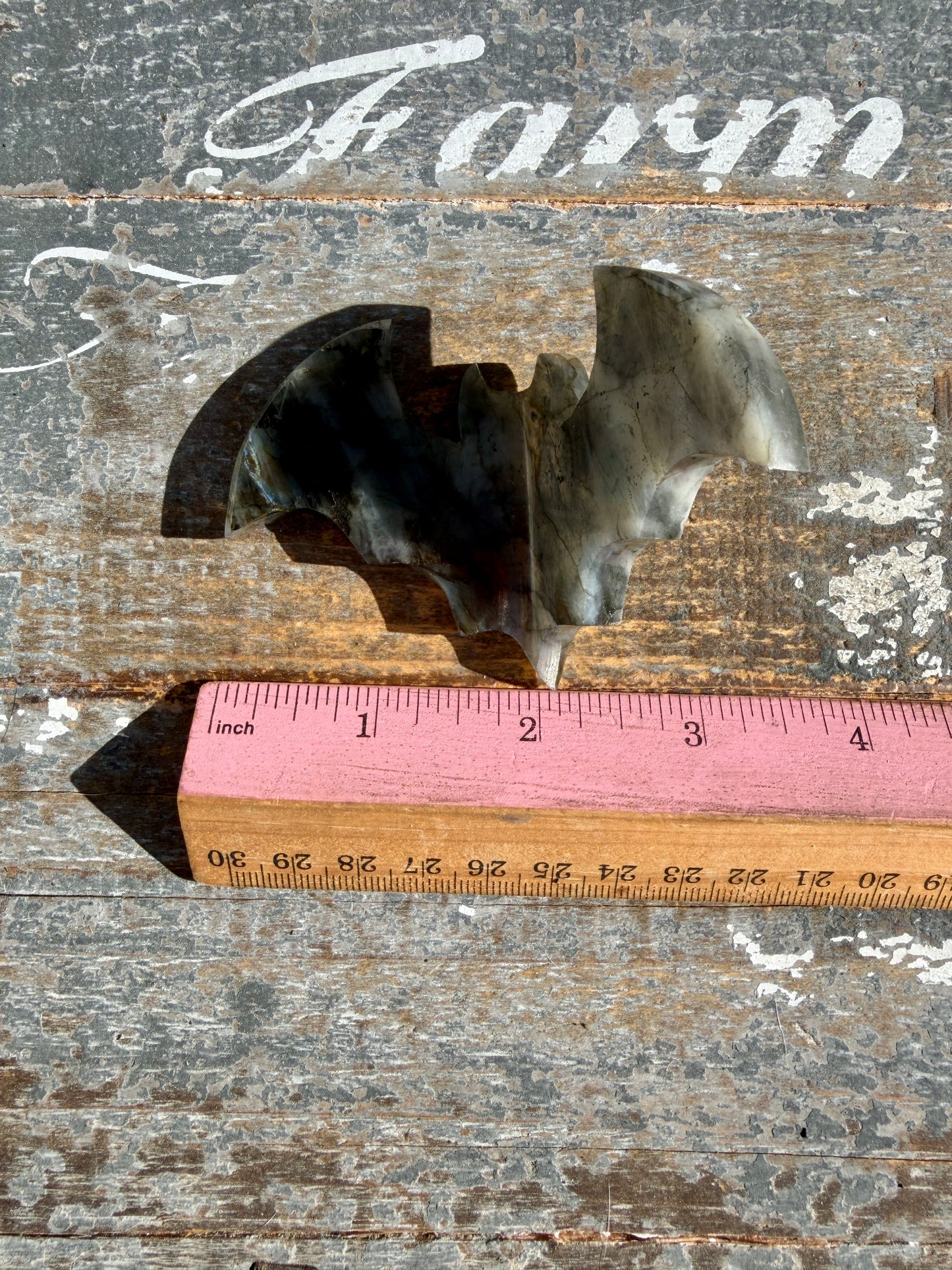 Flashy Labradorite Bat from Madagascar | Opt N