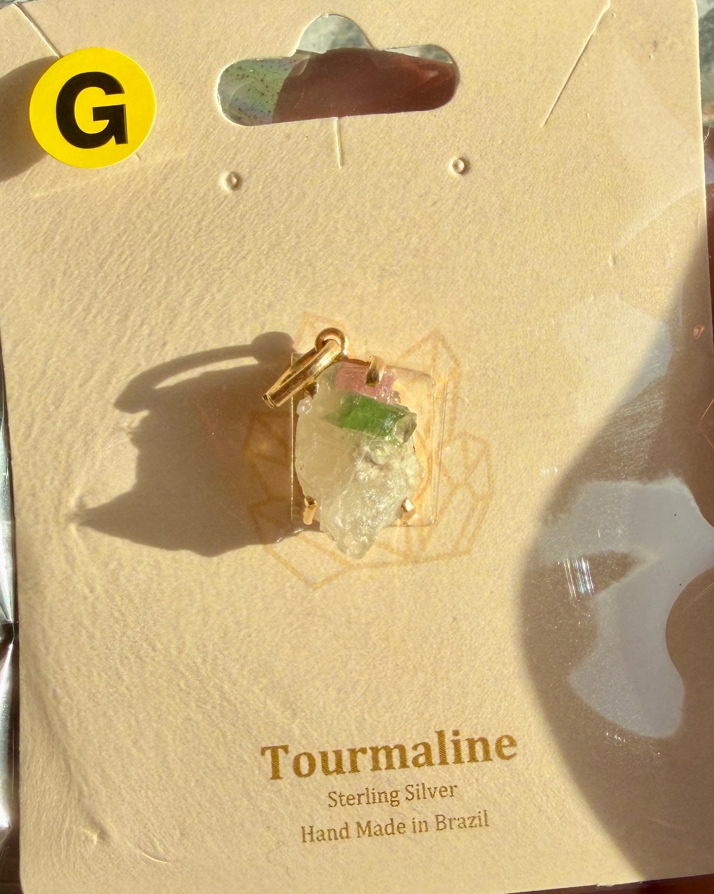 Gorgeous Watermelon Tourmaline Sterling Silver Pendant | Brazil | Opt G