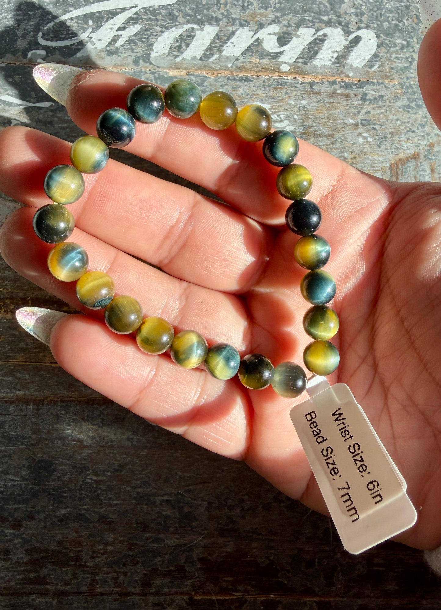 Gorgeous Blue Tigers Eye Bracelet | 7mm | Wrist: 6"