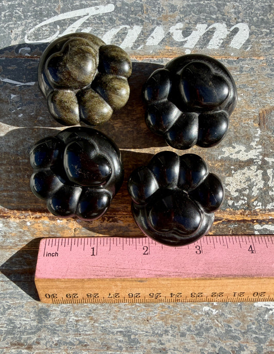 One (1) Gold Sheen Obsidian Puffy Paw | Intuitively Chosen