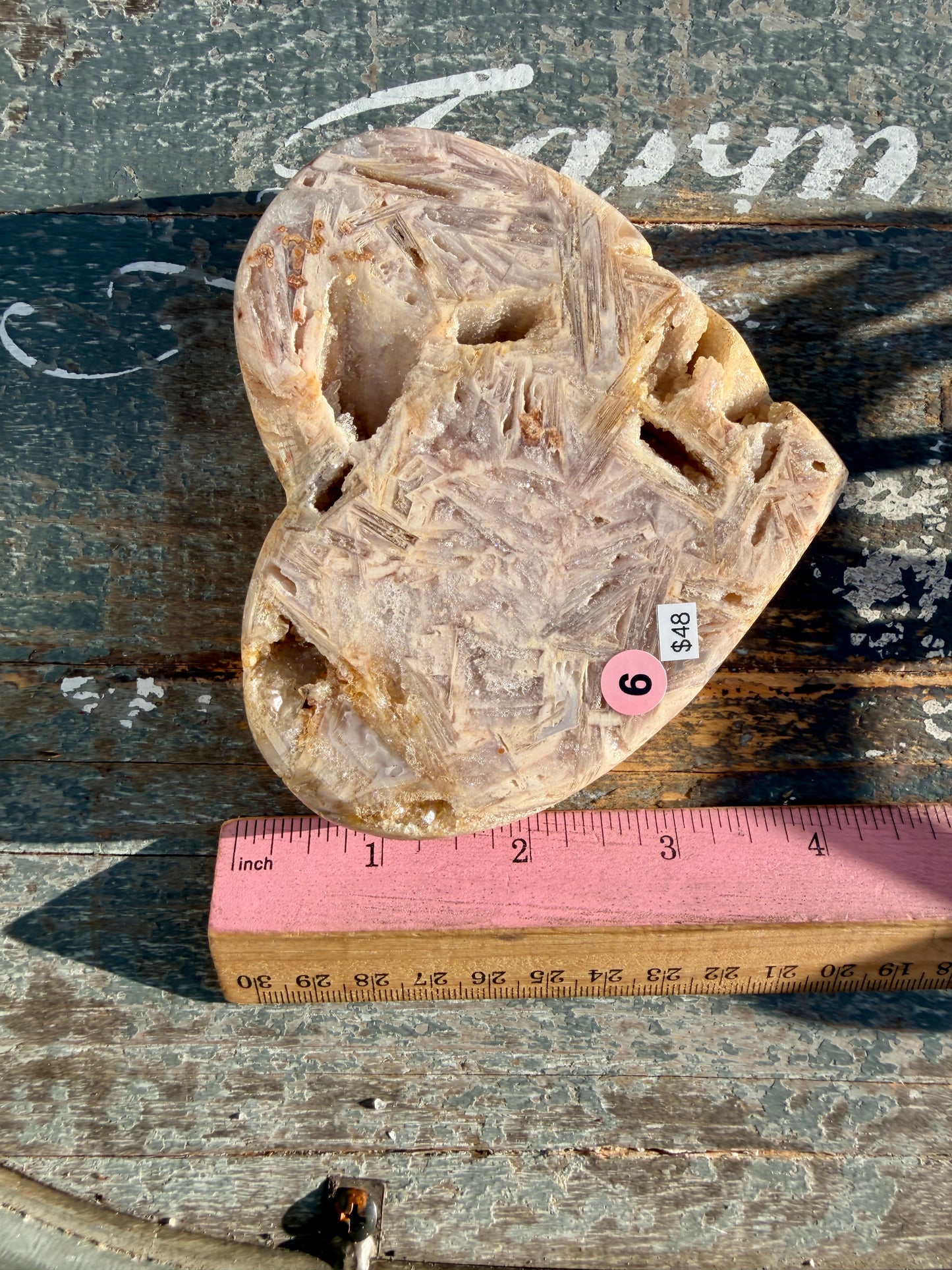 Gorgeous Seganite Agate Heart | Exclusively from Brazil *Rare Find* | Opt 6
