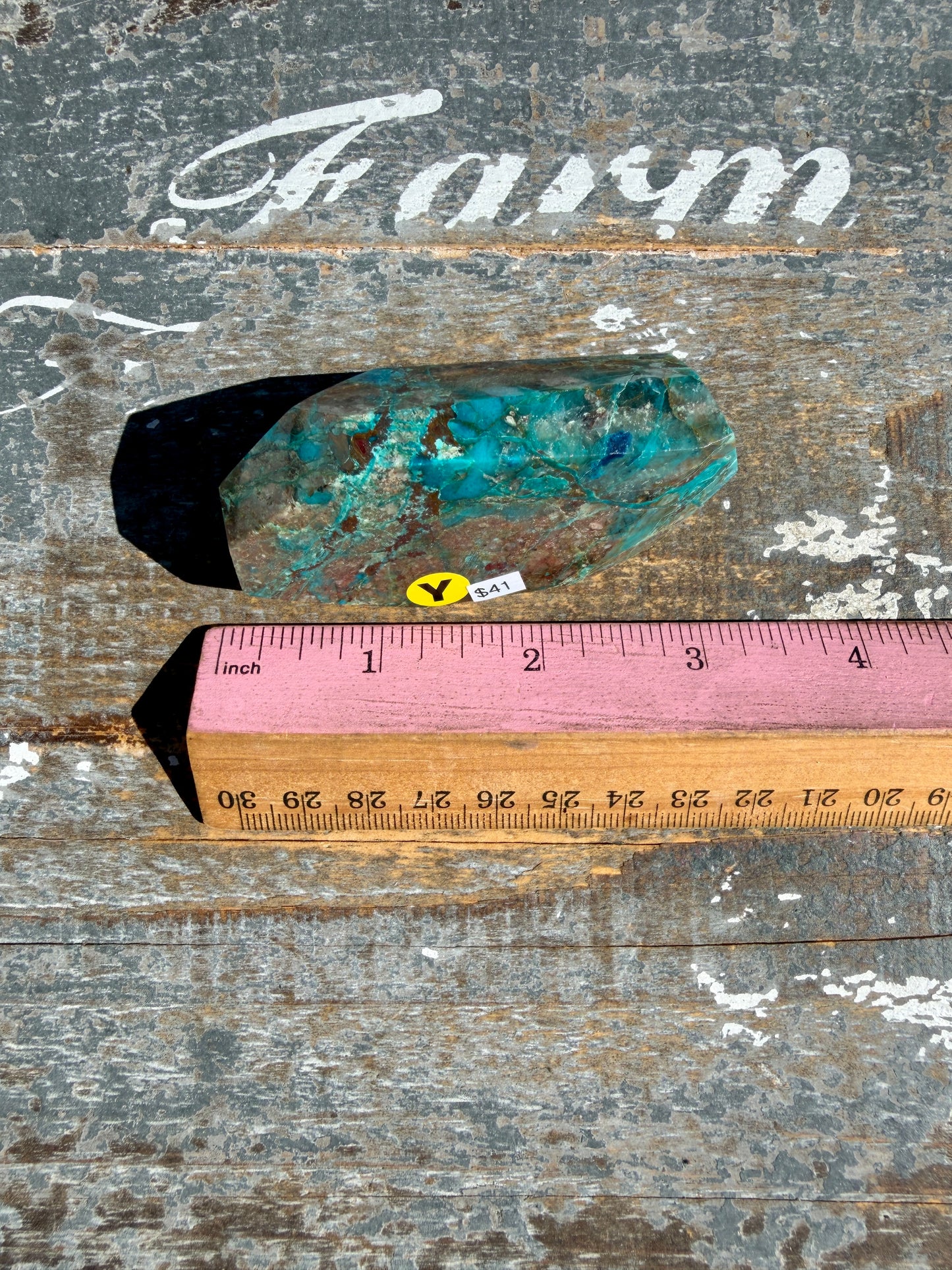 Gorgeous Chrysocolla/Azurite Freeform from Peru | Opt Y