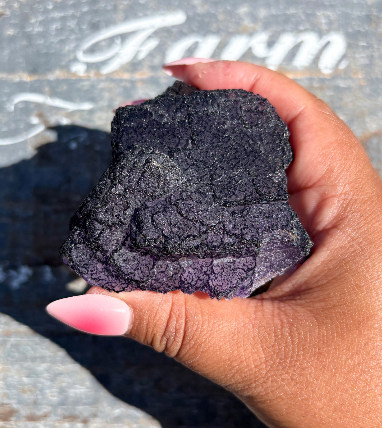Rare "QR Code" Fluorite Specimen from China | Opt E