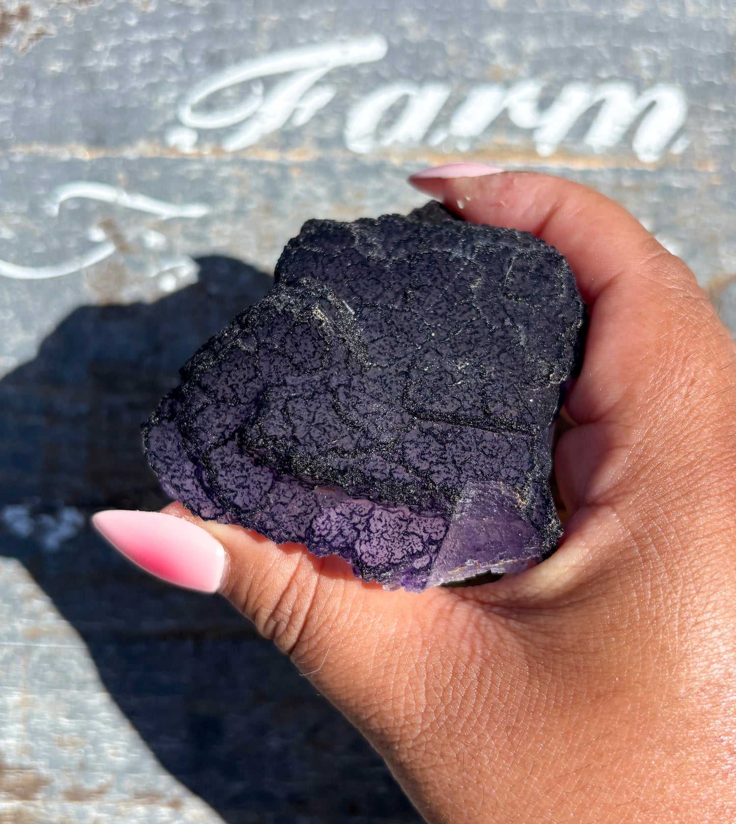 Rare "QR Code" Fluorite Specimen from China | Opt E