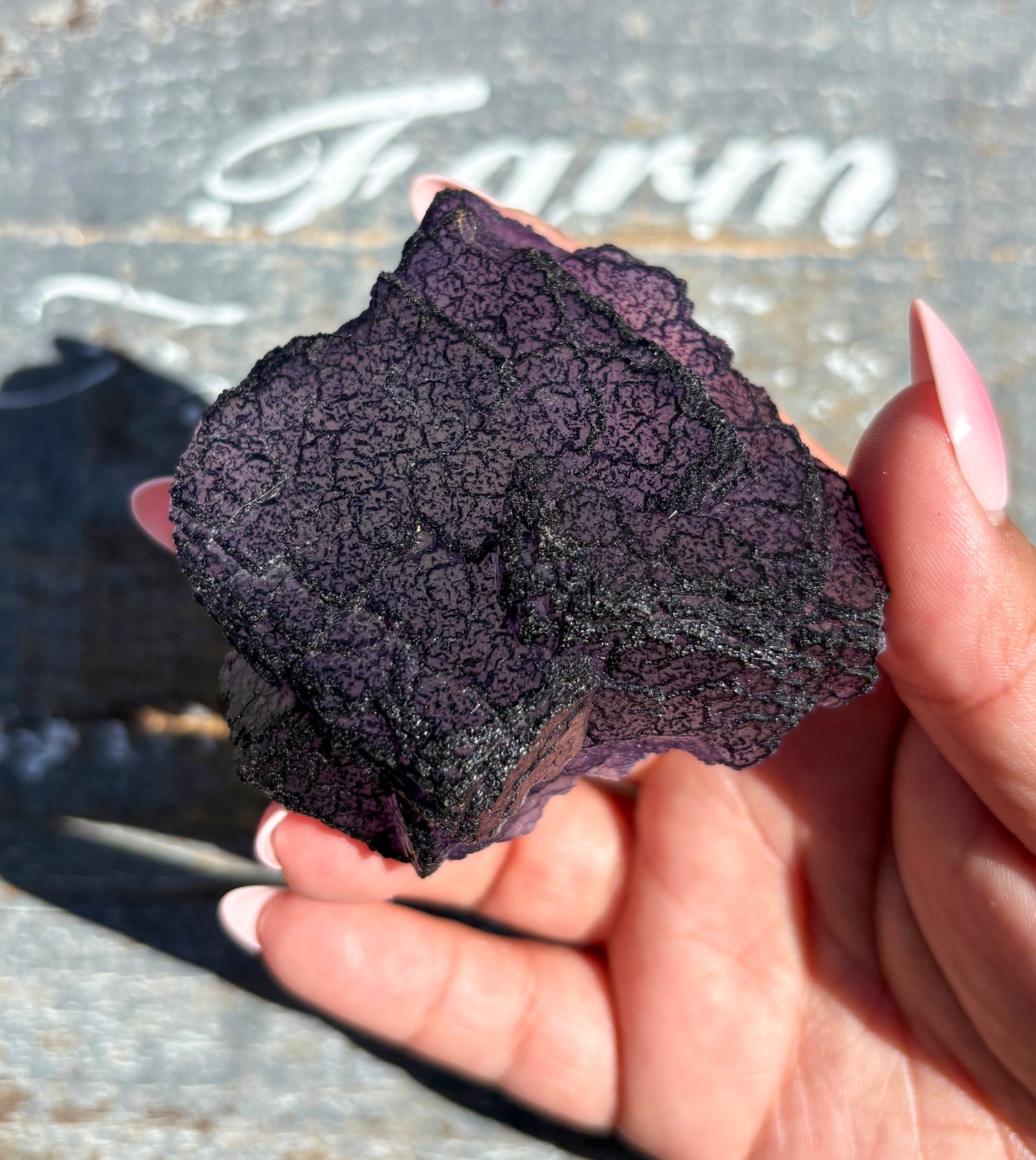 Rare "QR Code" Fluorite Specimen from China | Opt E