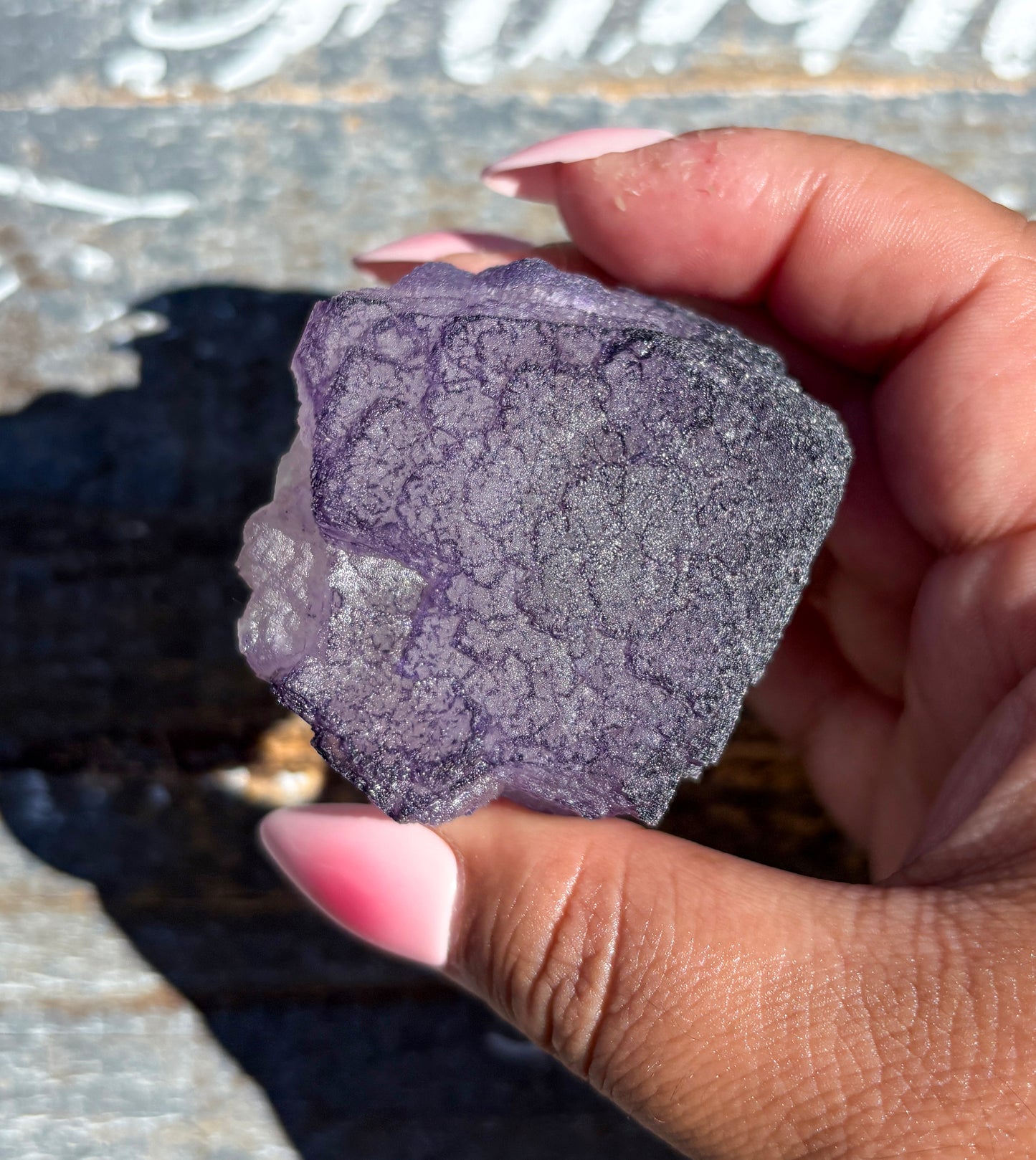 Rare "QR Code" Fluorite Specimen from China | Opt F