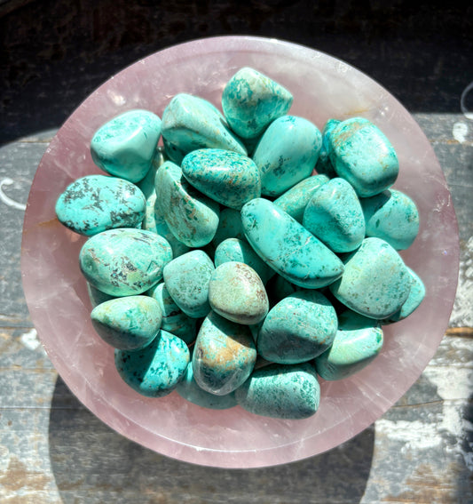 One (1) Gorgeous Seafoam Chrysocolla Tumble from Peru | Intuitively Chosen