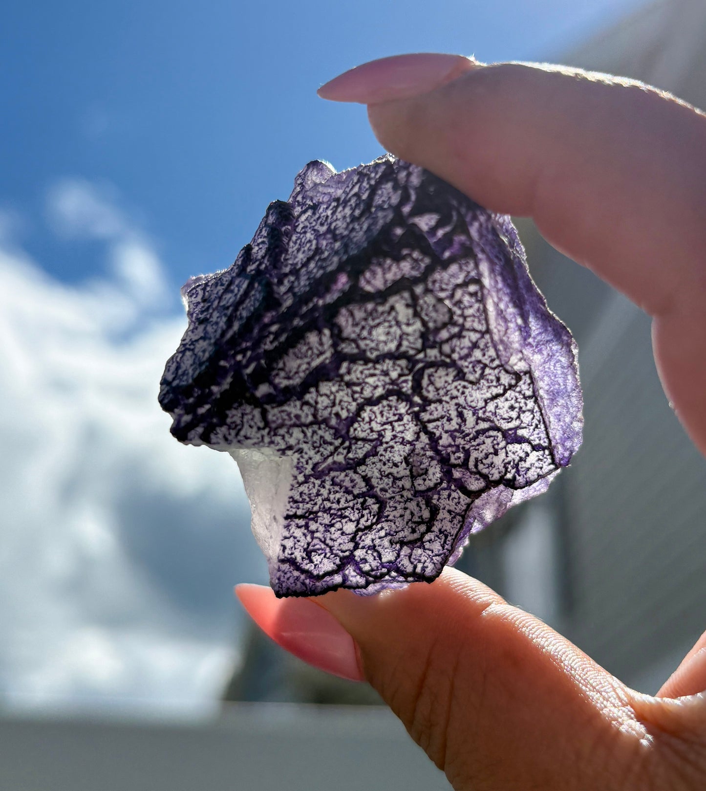 Rare "QR Code" Fluorite Specimen from China | Opt D