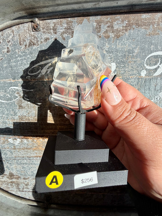 Gorgeous Golden Healer Freeform on Stand | Brazil | Opt A