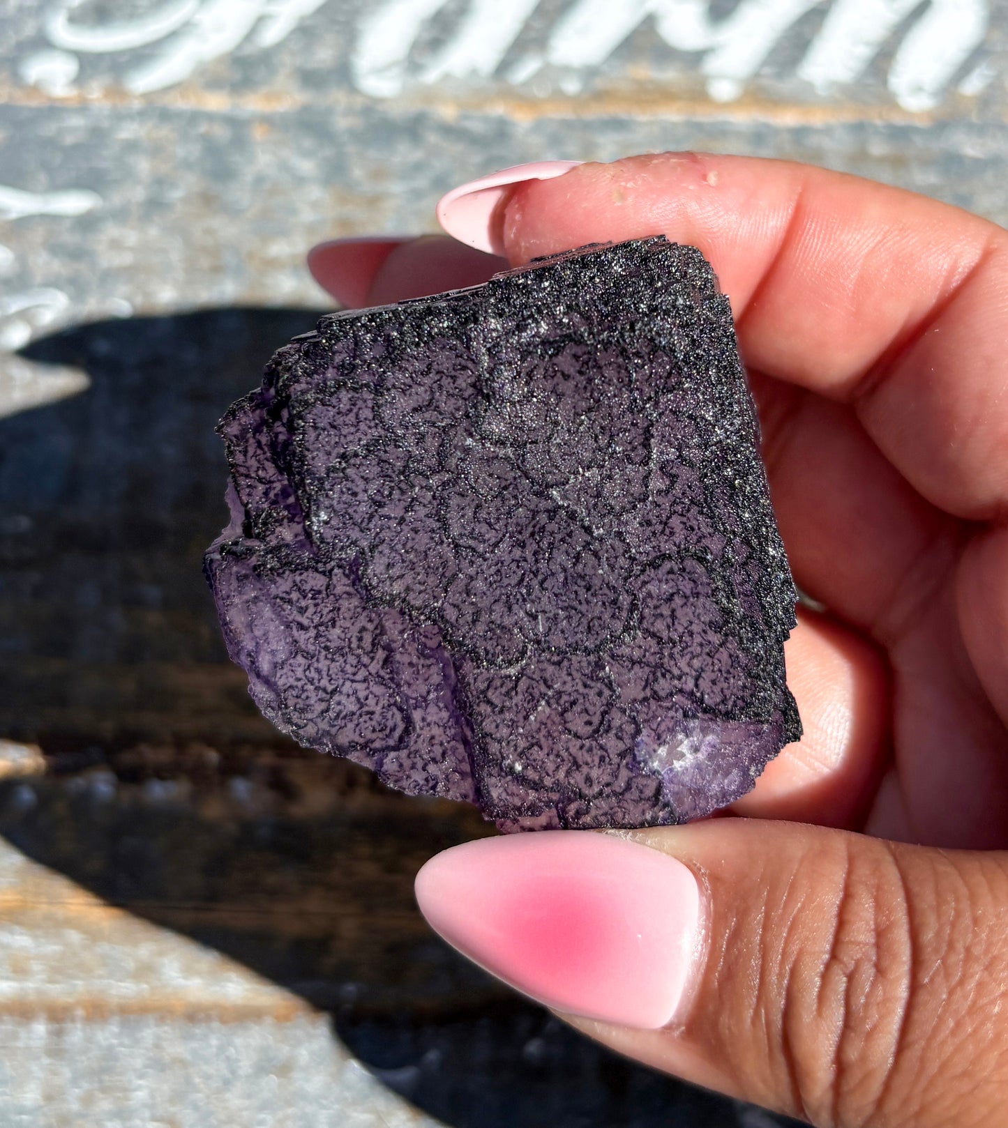 Rare "QR Code" Fluorite Specimen from China | Opt I