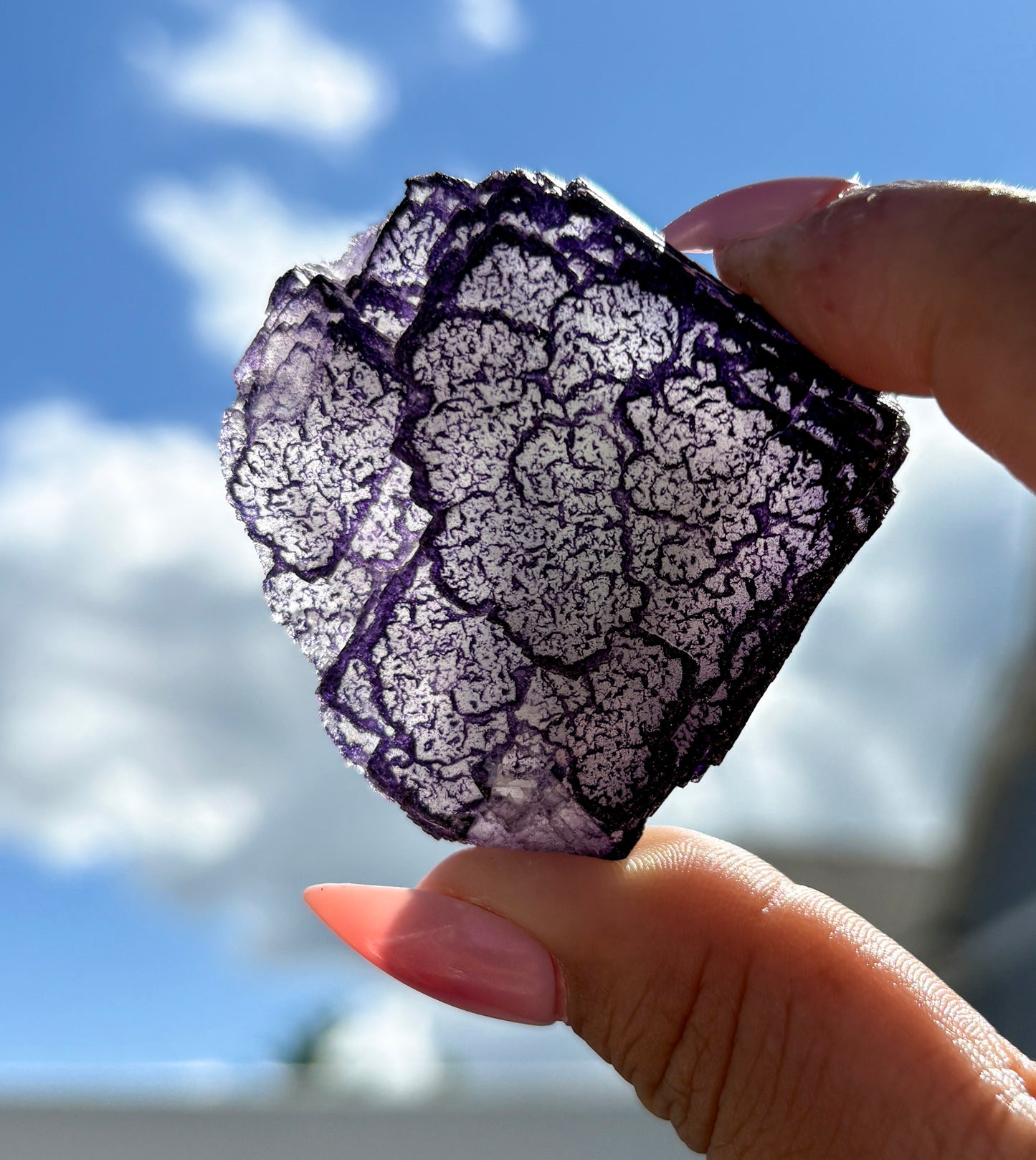 Rare "QR Code" Fluorite Specimen from China | Opt I
