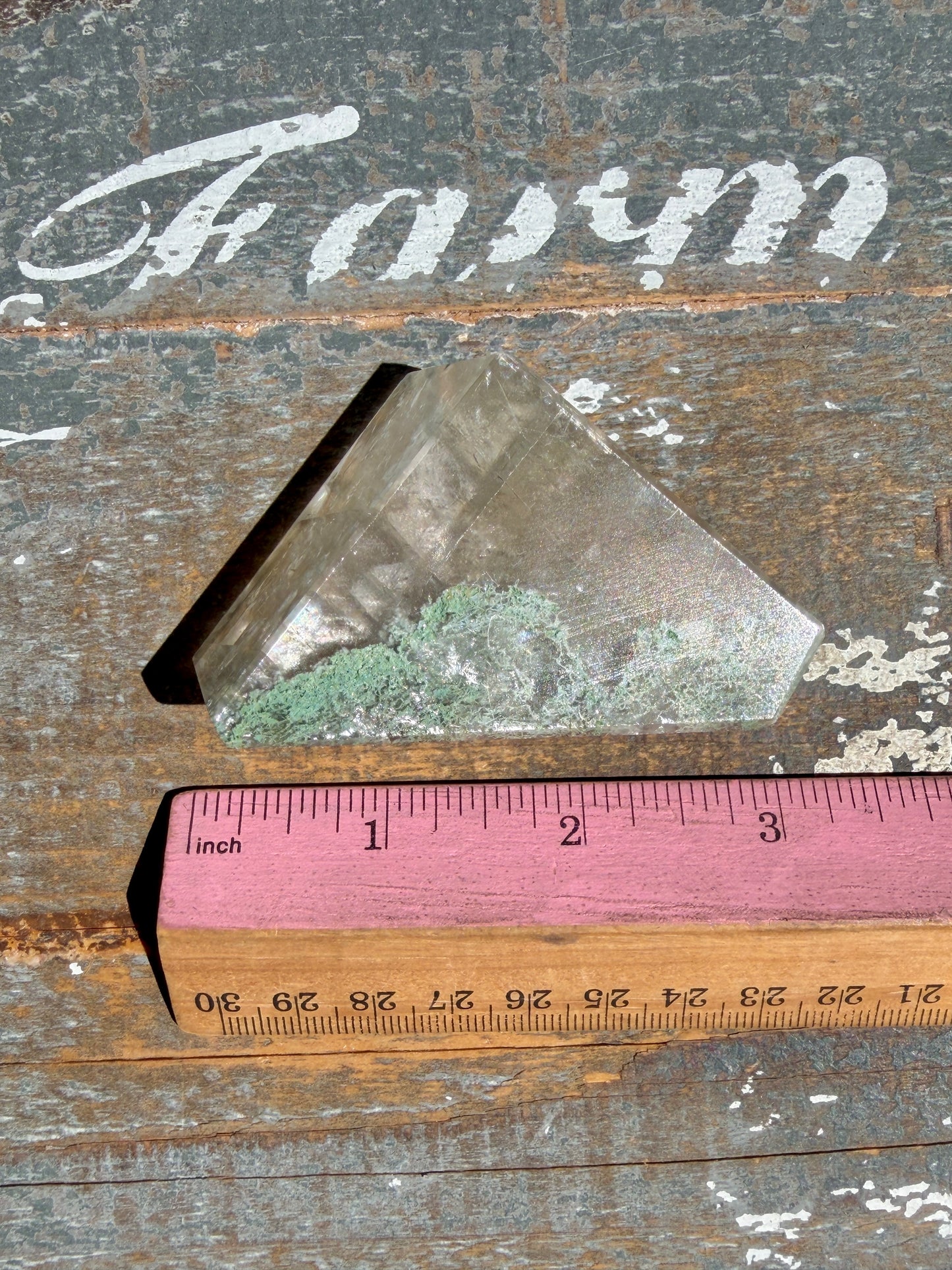 Gorgeous Optical Calcite + Moss Agate Combo Mineral Freeform From India | Opt 15