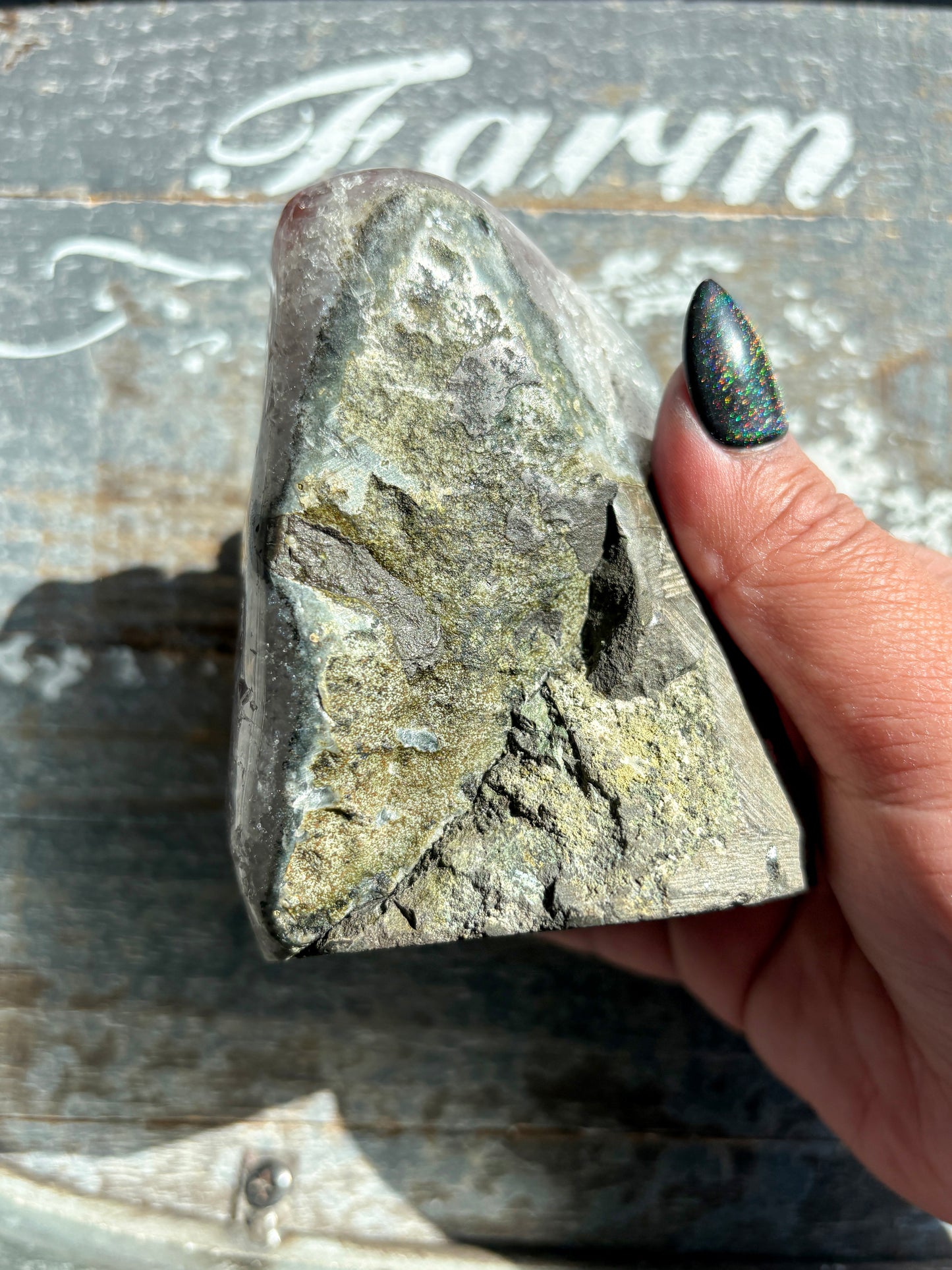 Gorgeous Rainbow Amethyst Cut Base from Brazil *Natural Color (VIDEO)