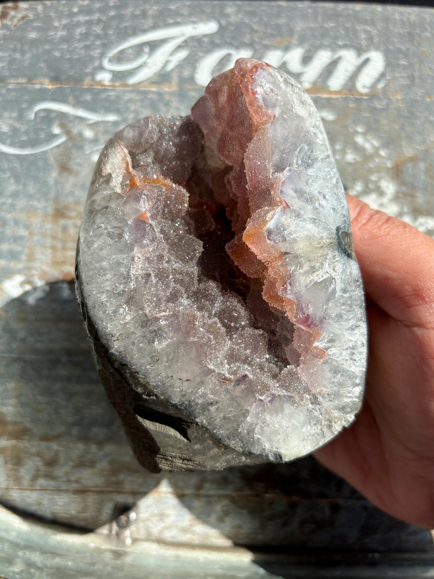 Gorgeous Rainbow Amethyst Cut Base from Brazil *Natural Color (VIDEO)