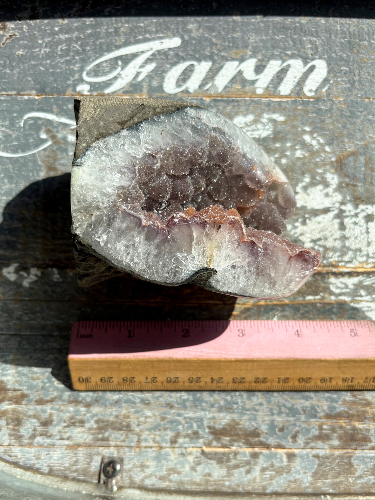 Gorgeous Rainbow Amethyst Cut Base from Brazil *Natural Color (VIDEO)